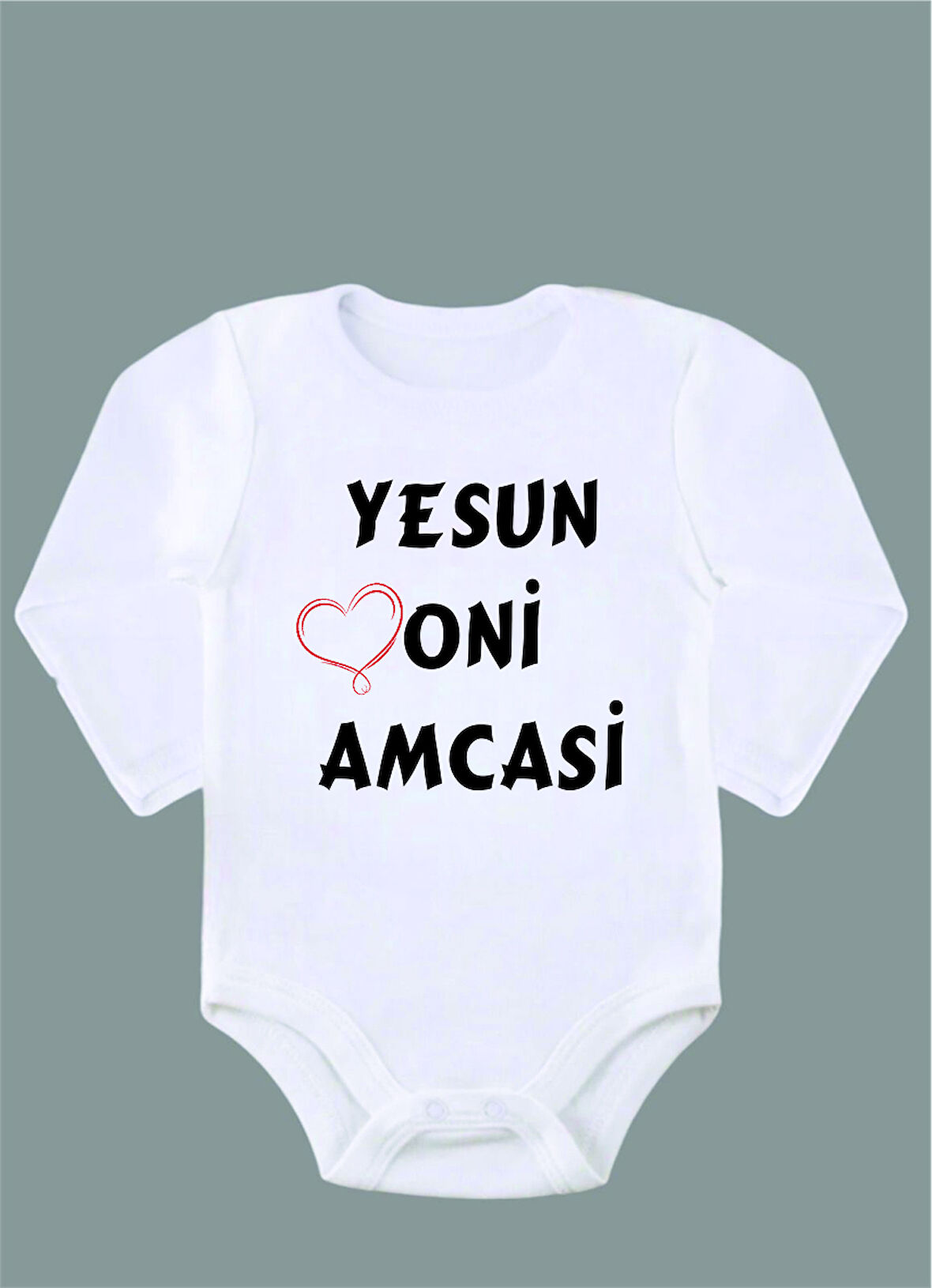 Uzun Kollu %100 Organik Pamuk Baskılı Bebek Body Zıbın ZBN178