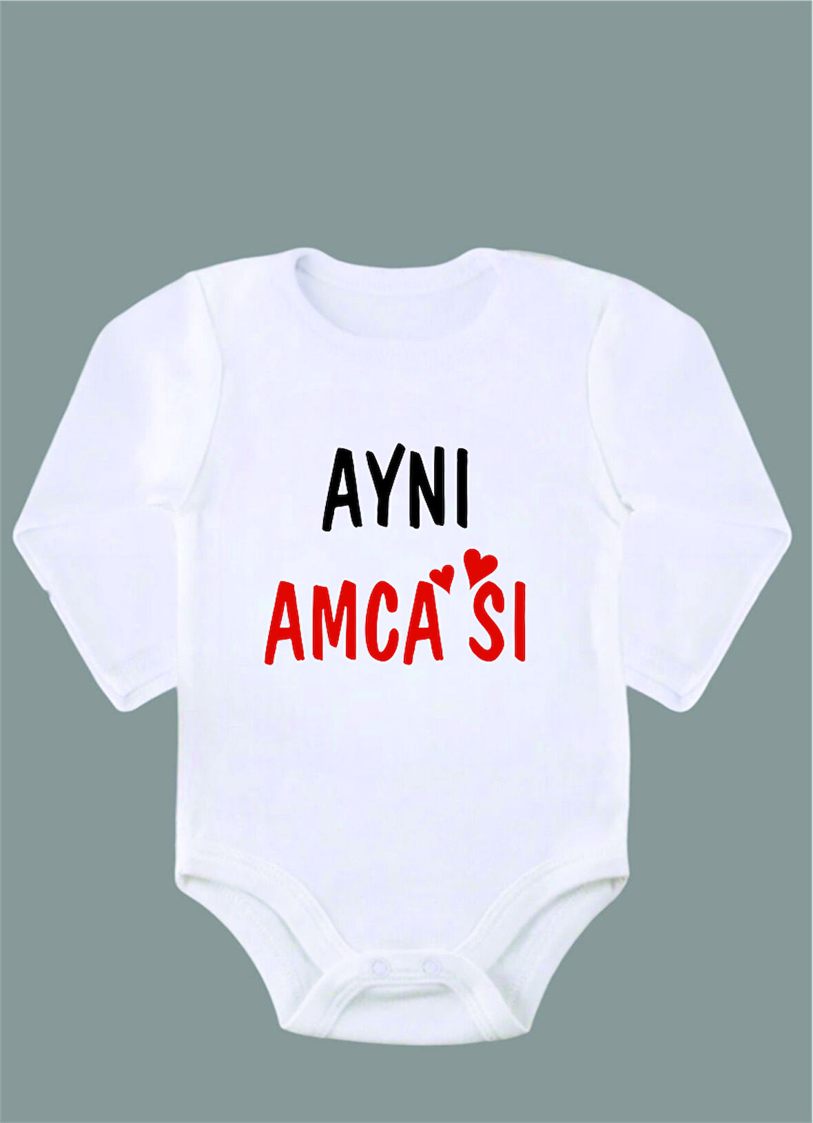 Uzun Kollu %100 Organik Pamuk Baskılı Bebek Body Çıtçıtlı Zıbın ZBN026