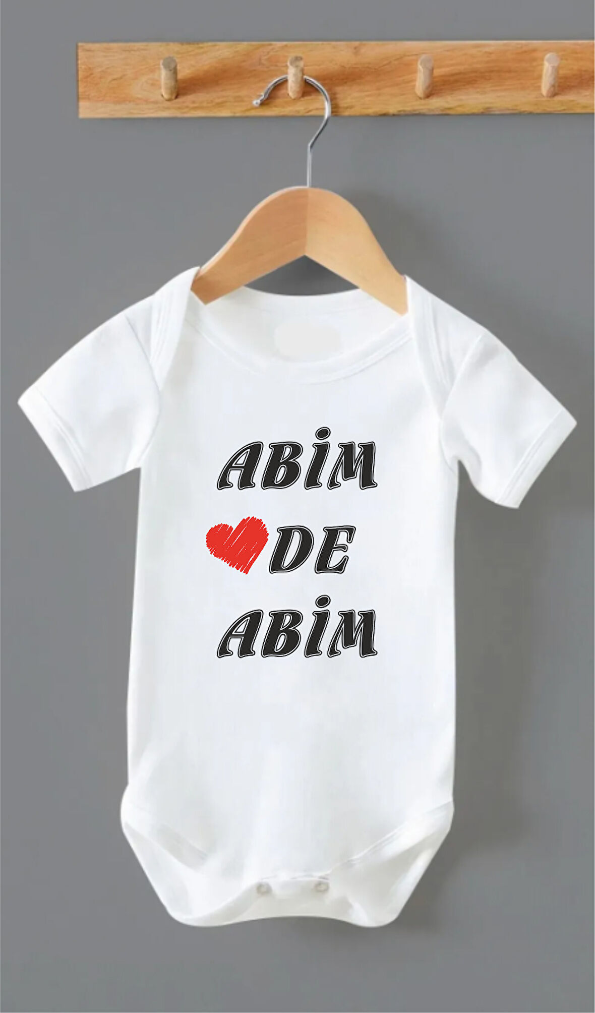 Organik %100 Pamuk Abim de Abim Bebek Body Zıbın ZBN0163