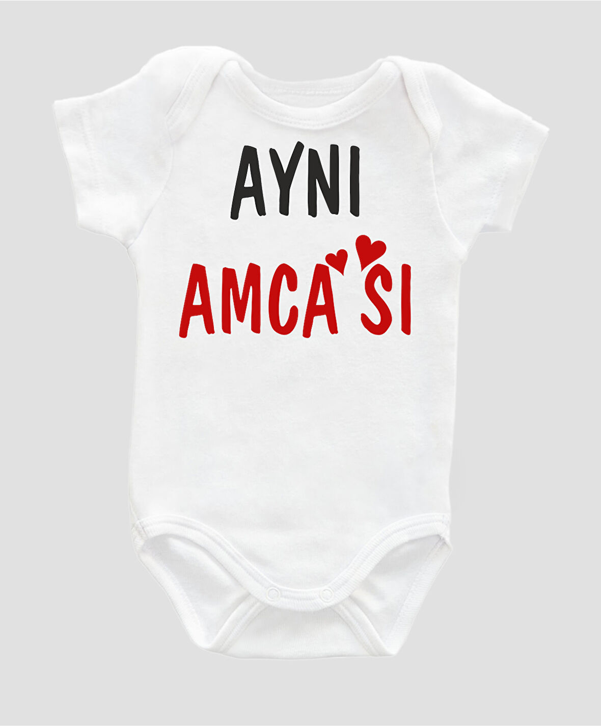 Organik %100 Pamuk Aynı Amcası Baskılı Bebek Body ZBN064
