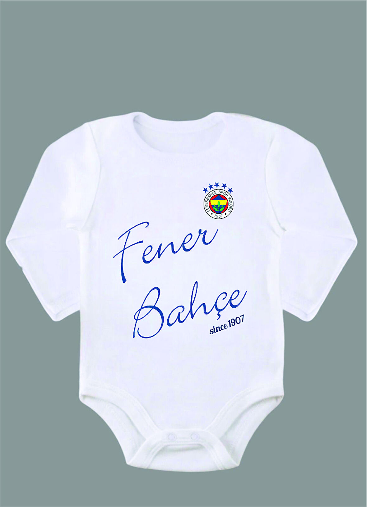 Uzun Kollu %100 Organik Pamuk Baskılı Bebek Body Zıbın ZBN180