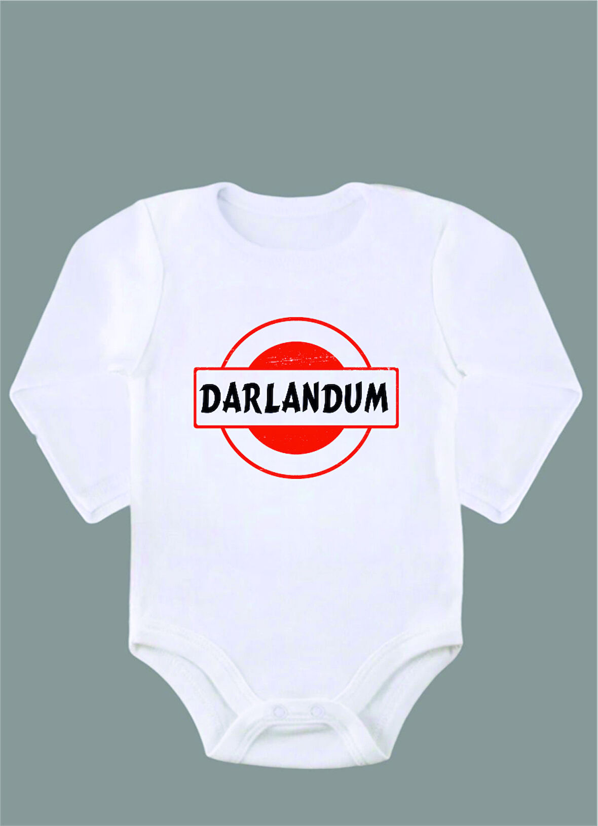 Uzun Kollu %100 Organik Pamuk Baskılı Bebek Body Çıtçıtlı Zıbın ZBN075