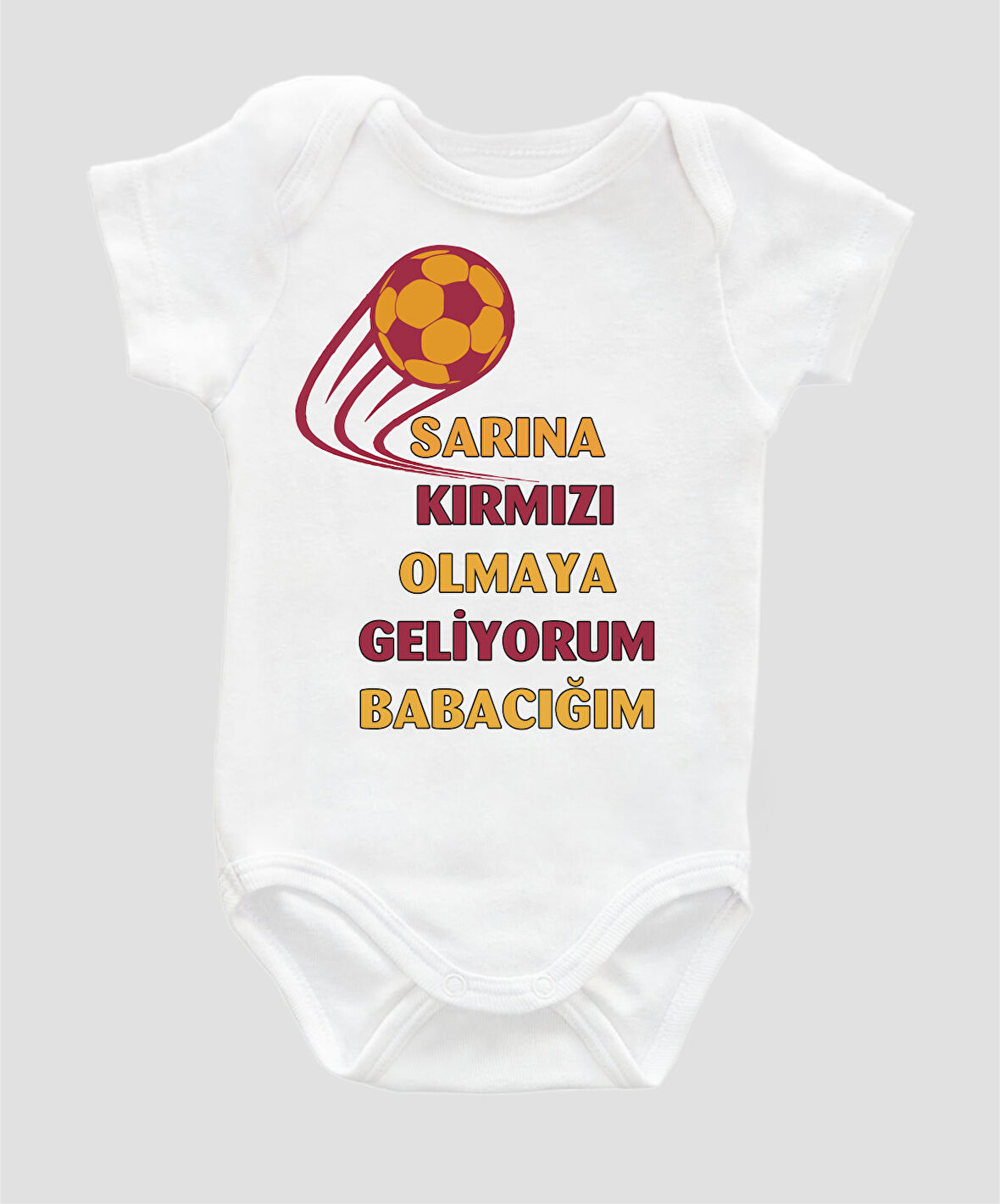 Sarına Kırmızı Olmaya Geliyorum Babacığım  Bebek Body Bebek Badi Çıtçıtlı Zıbın ZBN014