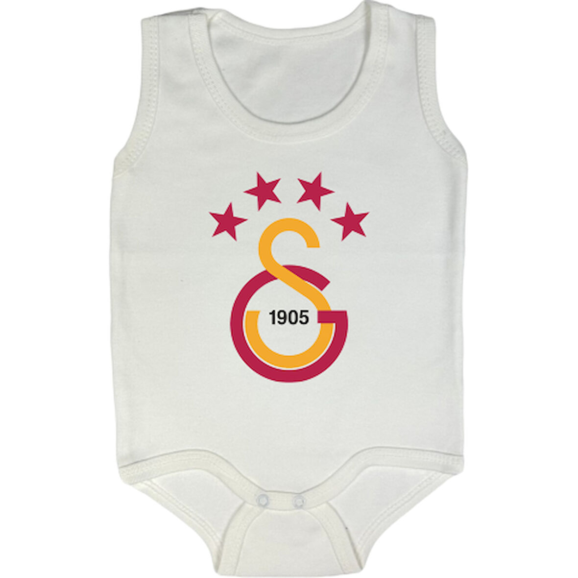 Organik %100 Pamuk Sarı Kırmızı Bebek Askılı Zıbın Body ZBN102