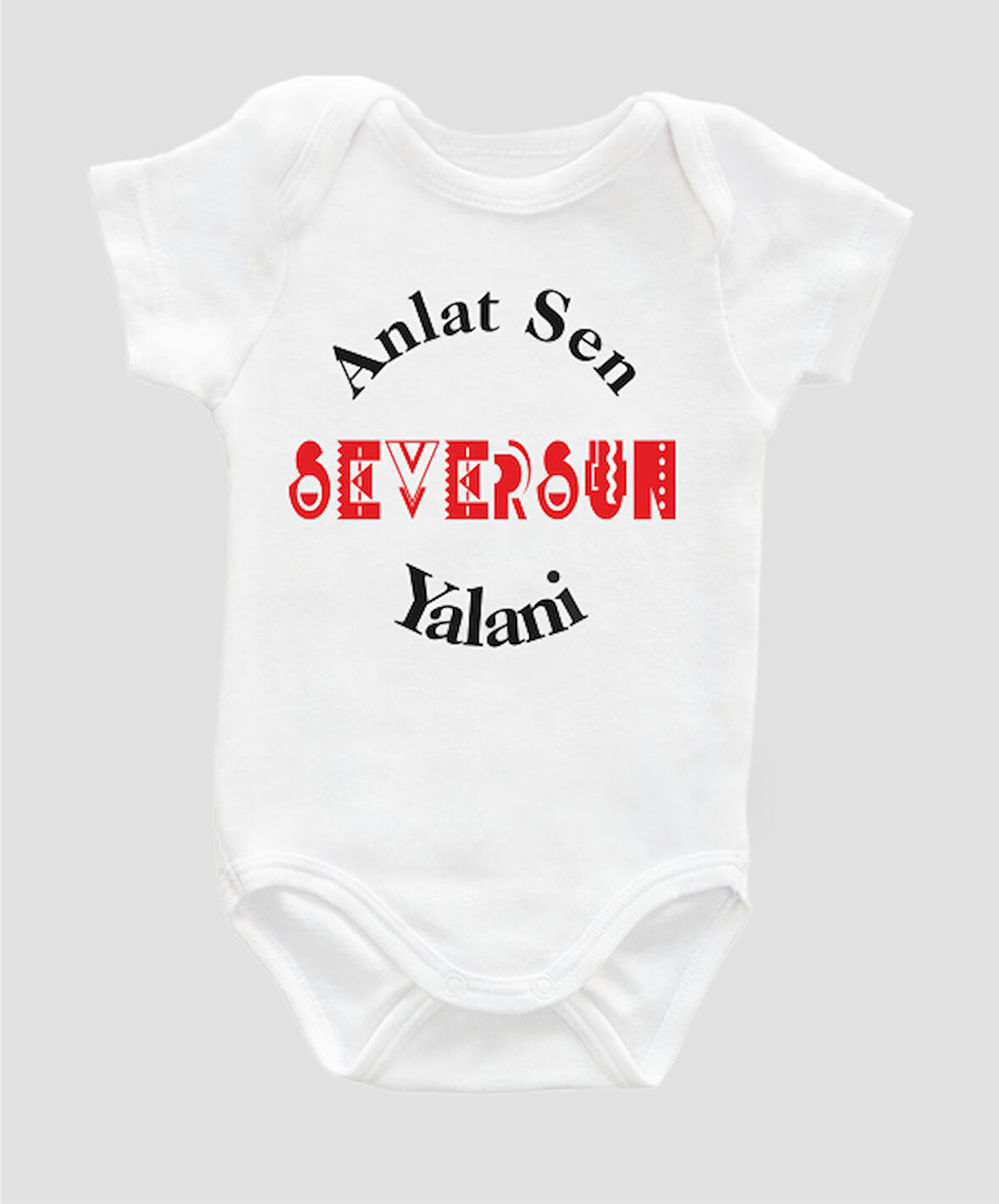 Organik %100 Pamuk Anlat Sen Seversun Yalani  Bebek Body ZBN083