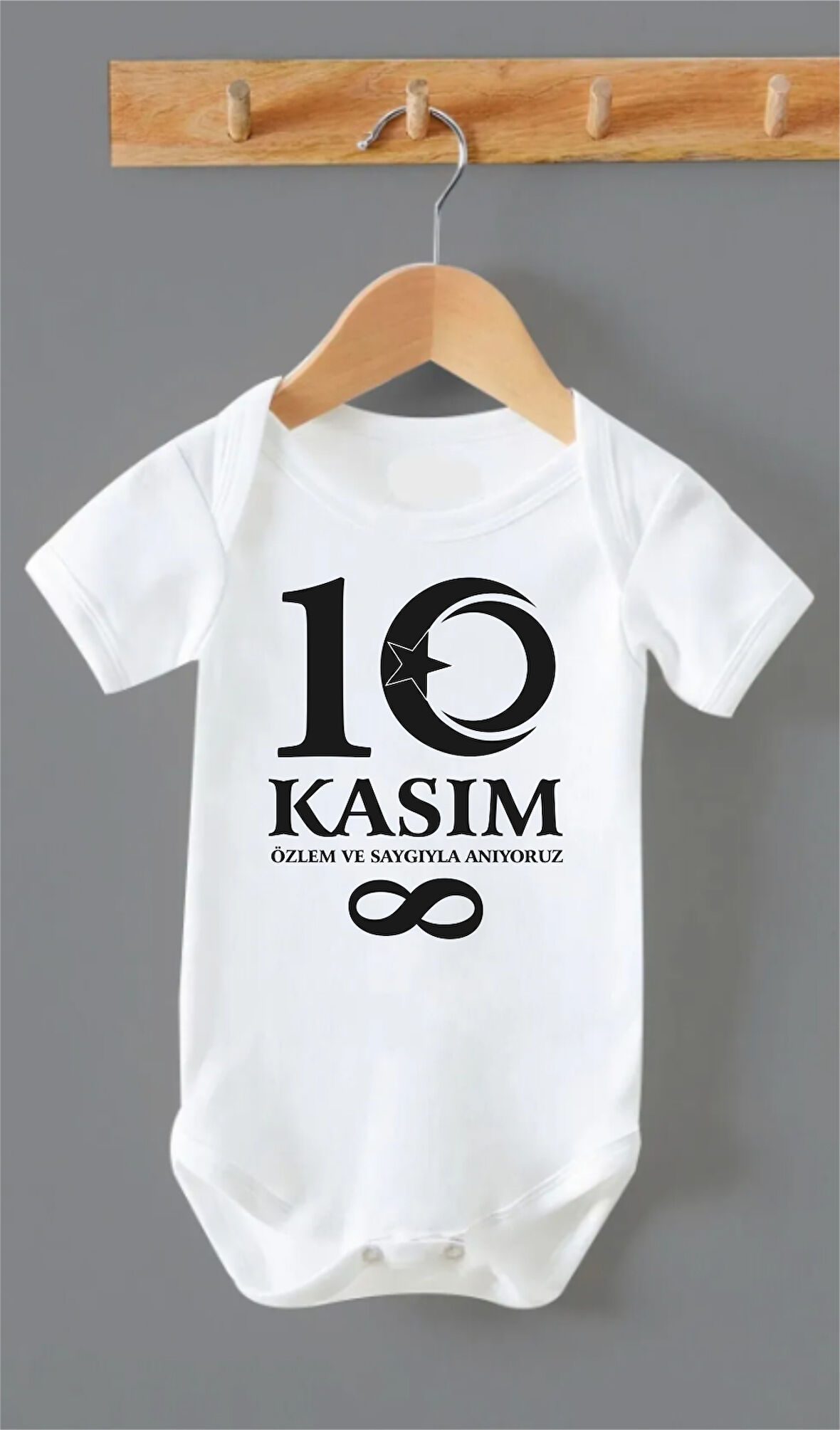 10 Kasım Sonsuz Baskılı Bebek Body ZBN262