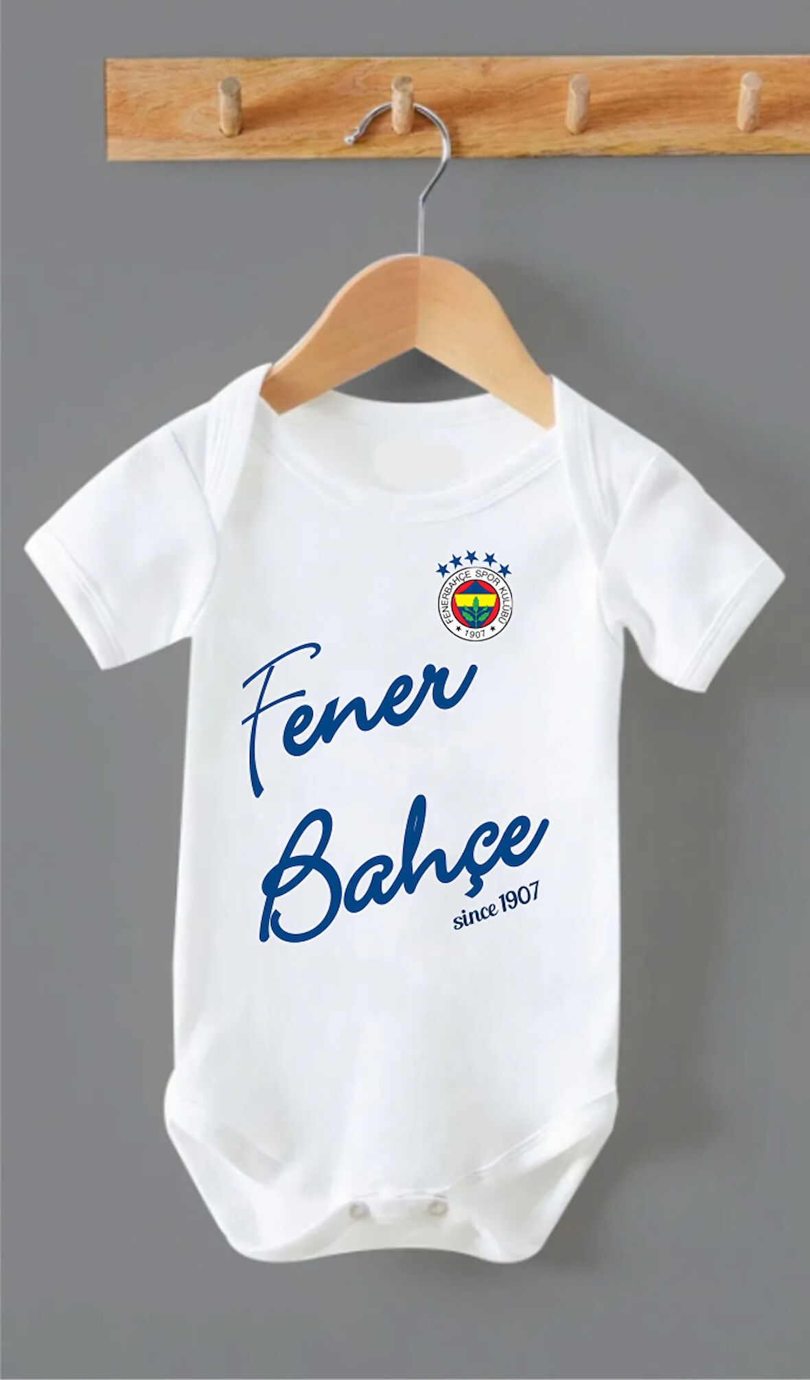 Organik %100 Pamuk FBahçe Since1907 Baskılı Bebek Body Badi Çıtçıtlı Zıbın ZBN133