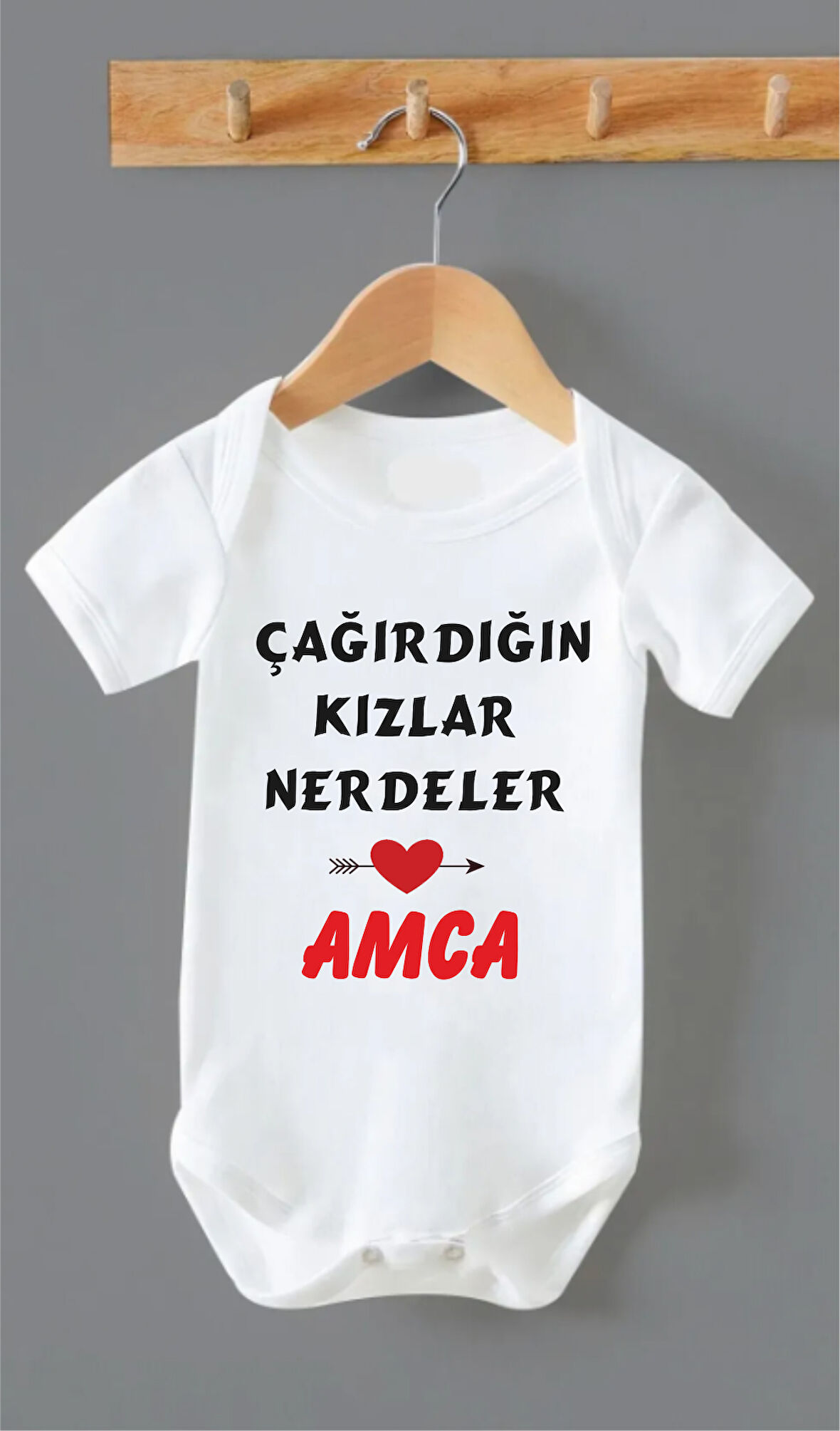 Organik %100 Pamuk Çağırdığın Kızlar Neredeler AmcaBaskılı Bebek Body ZBN253