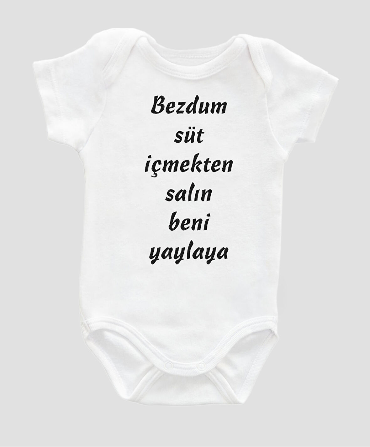 Organik %100 Pamuk Bezdum Süt İçmekten Bebek Body ZBN084