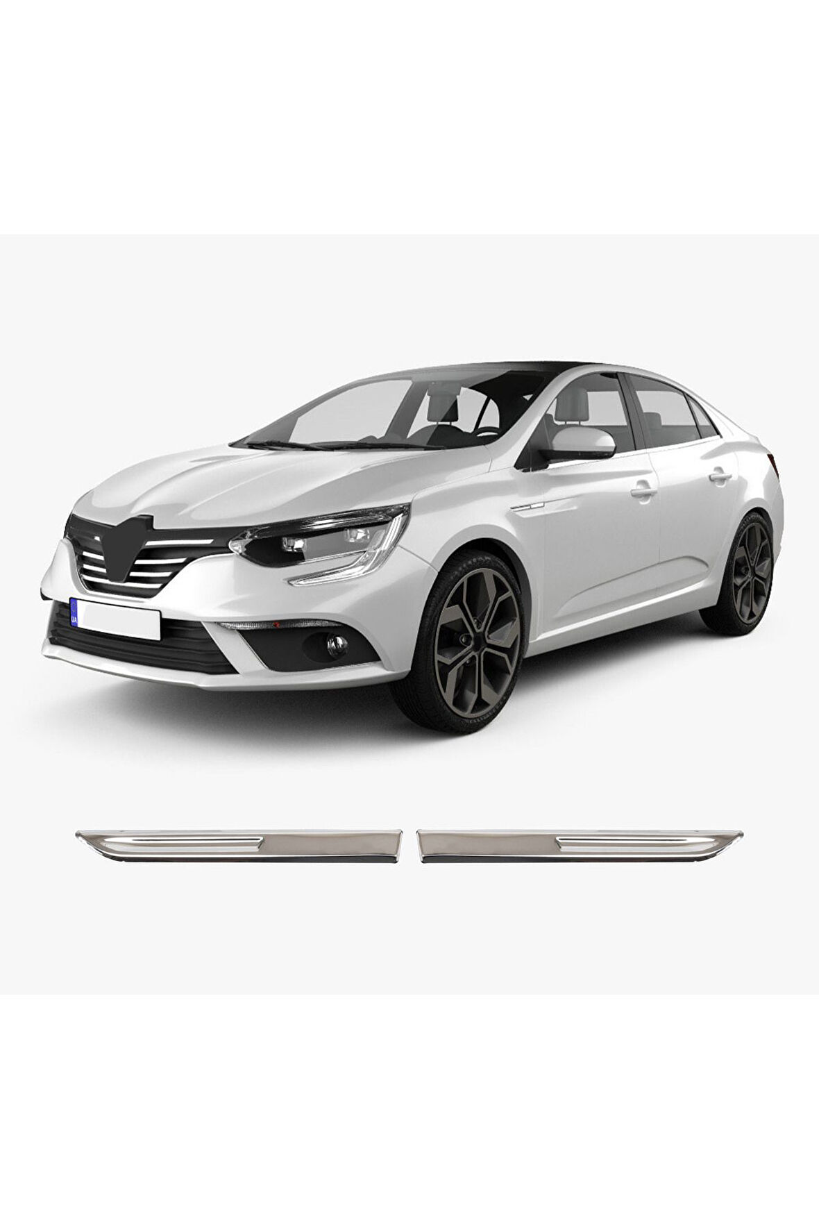 Megane 4 2016-2019 Uyumlu Krom Çamurluk Çıtası Paslanmaz Çelik