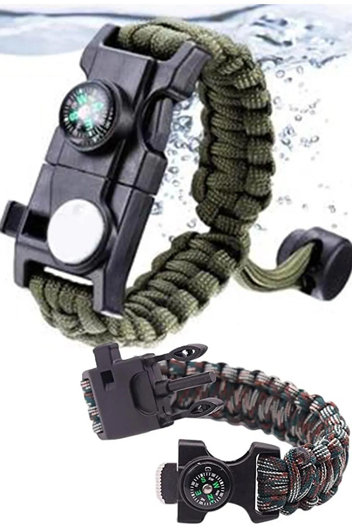 Paracord Hayatta Kalma Bilekliği Survival Çok Amaçlı Bileklik