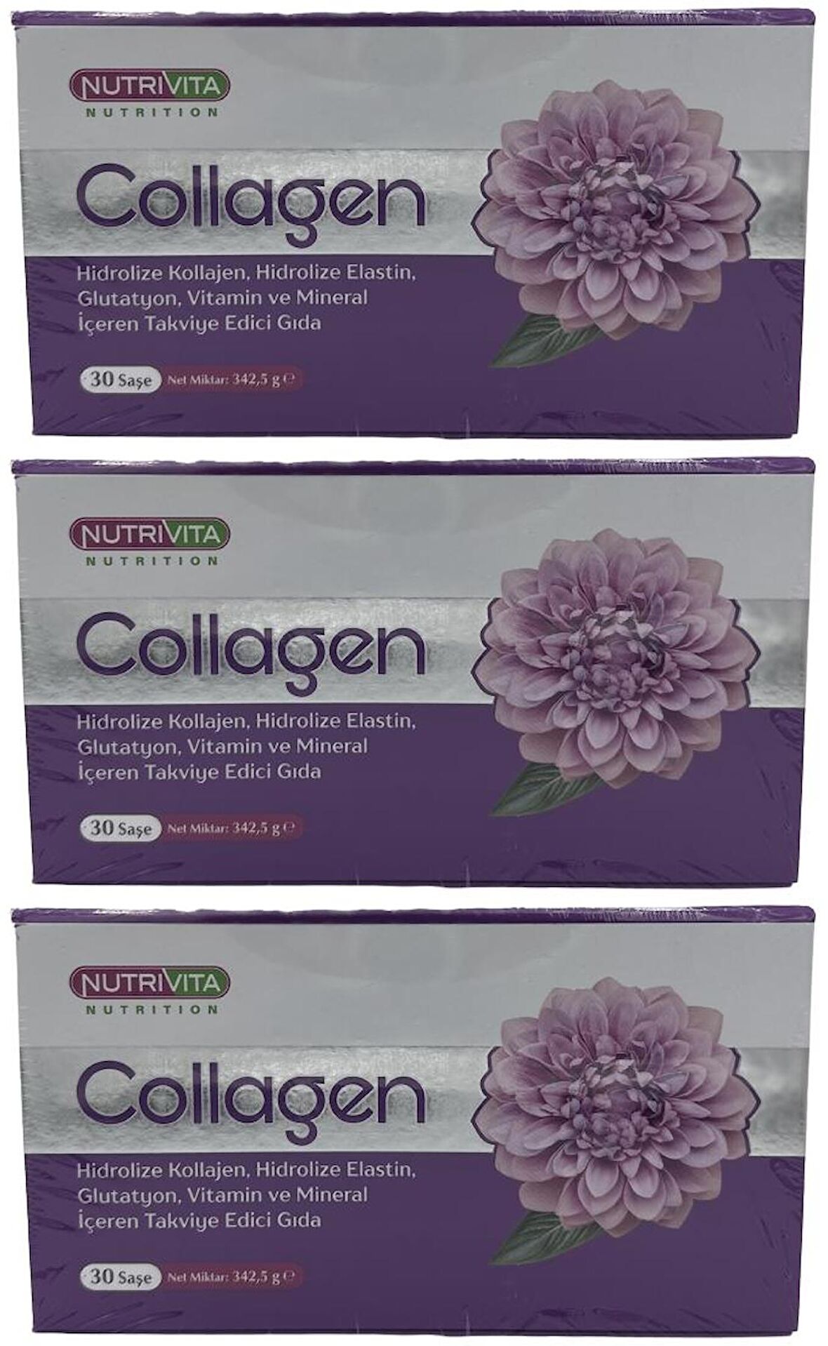 Hidrolize Collagen 3x30 Saşe Hidrolize Elastin Glutatyon Vitamin Mineral Kolajen