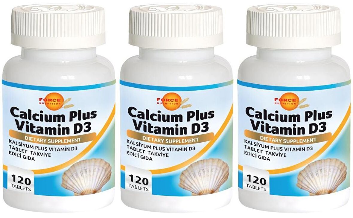 Calcium Plus 3x120 Tablet Vitamin D3 Vitamini Kalsiyum
