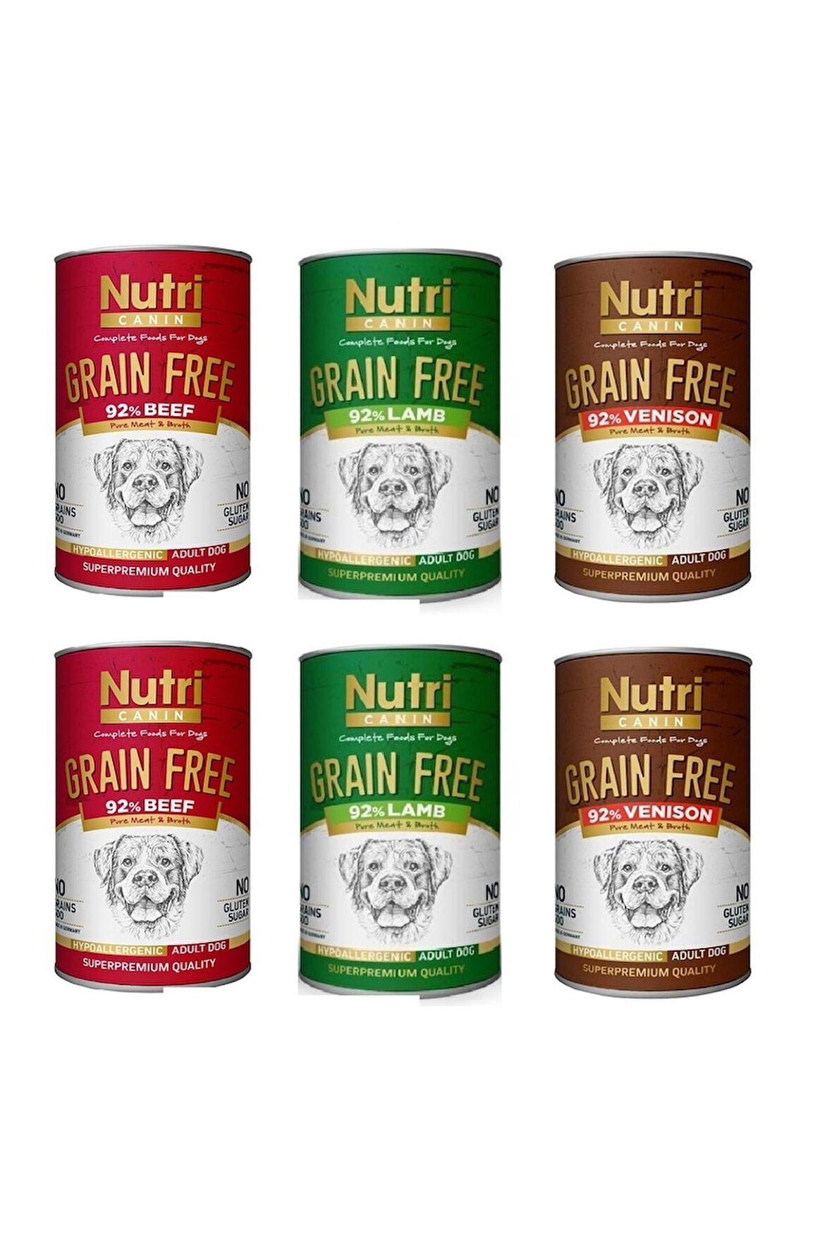 Nutri Canin Tahılsız Karma Köpek Konservesi 400 Gr. X 6 Adet