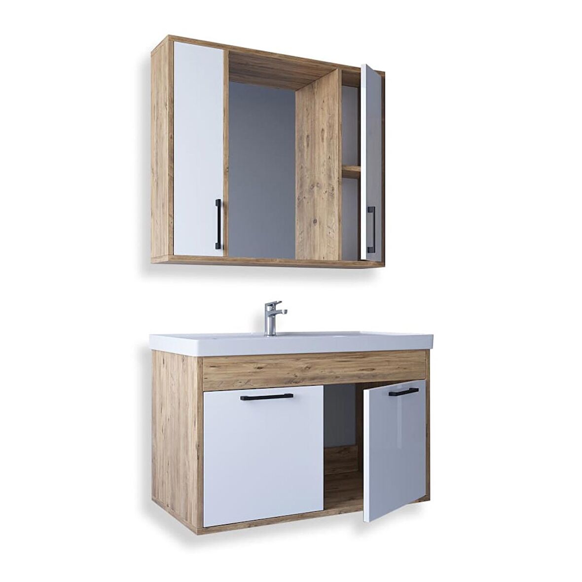 Teta Home Lizbon 80 Cm Mdf Banyo Dolabı Seti