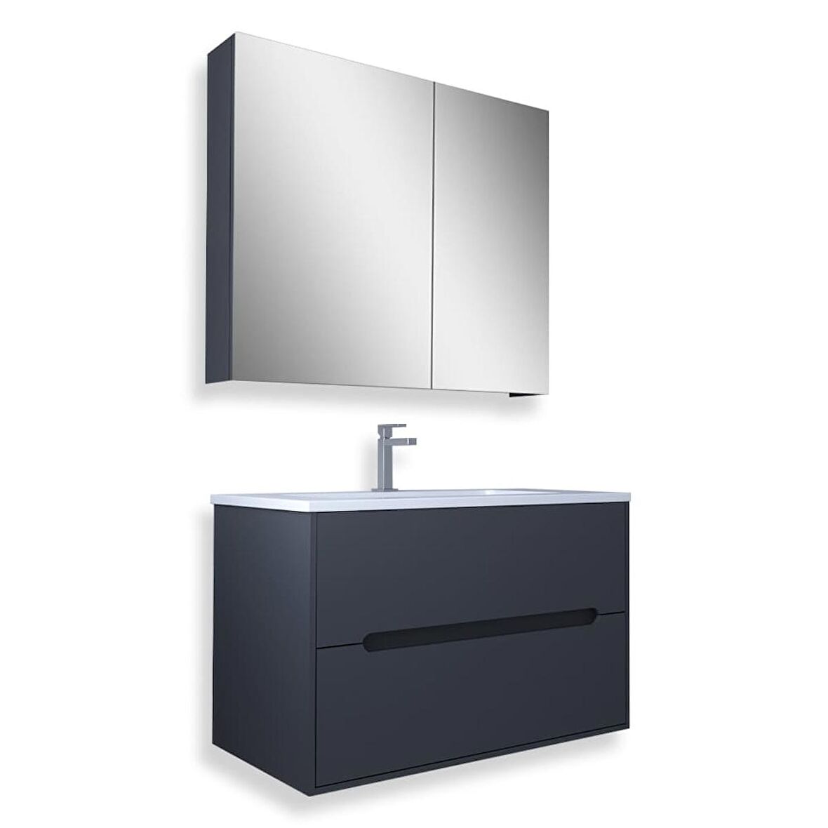Teta Home Madrid 80 cm Mdf Banyo Dolabı Seti