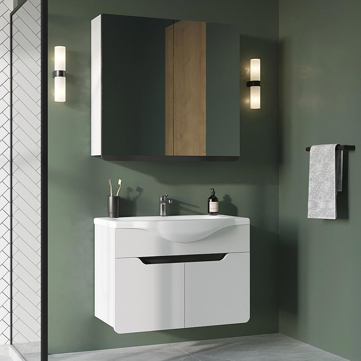 Teta Home Meksika 55cm Mdf Banyo Dolabı Seti