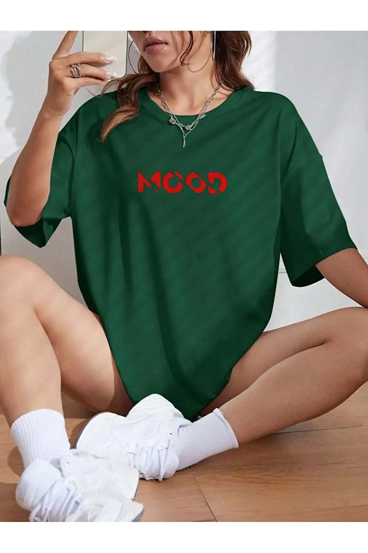 Unisex Mood Özel Tasarım Ön Baskılı Tasarım Tshirt