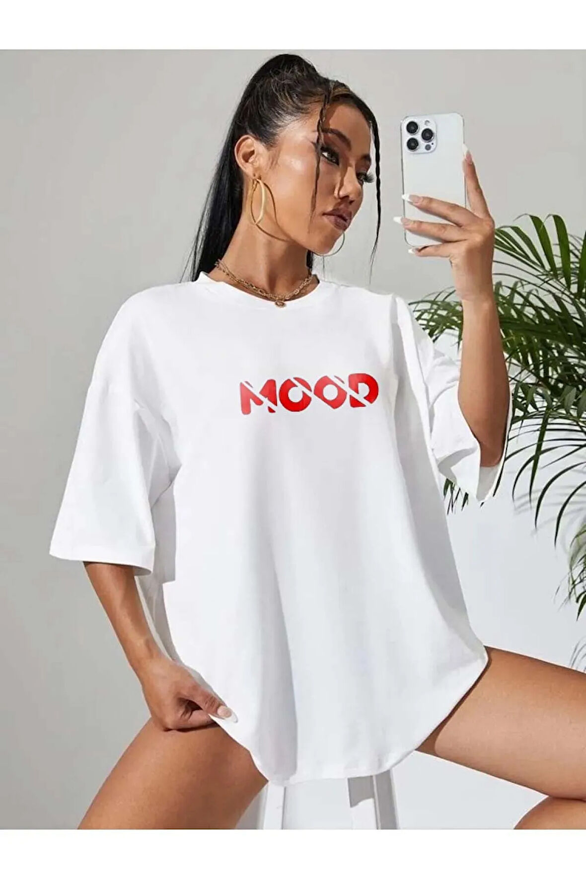 Unisex Mood Özel Tasarım Ön Baskılı Tasarım Tshirt