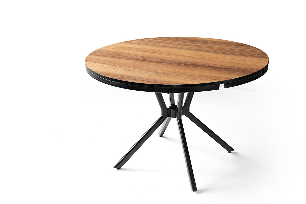 Bade MDF Oval HighGloss Açılır Mutfak Masası 73x120