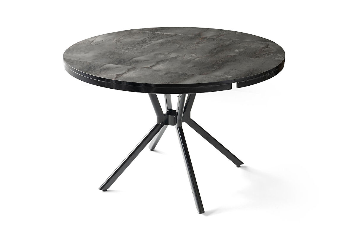 Bade MDF Oval HighGloss Açılır Mutfak Masası 73x120