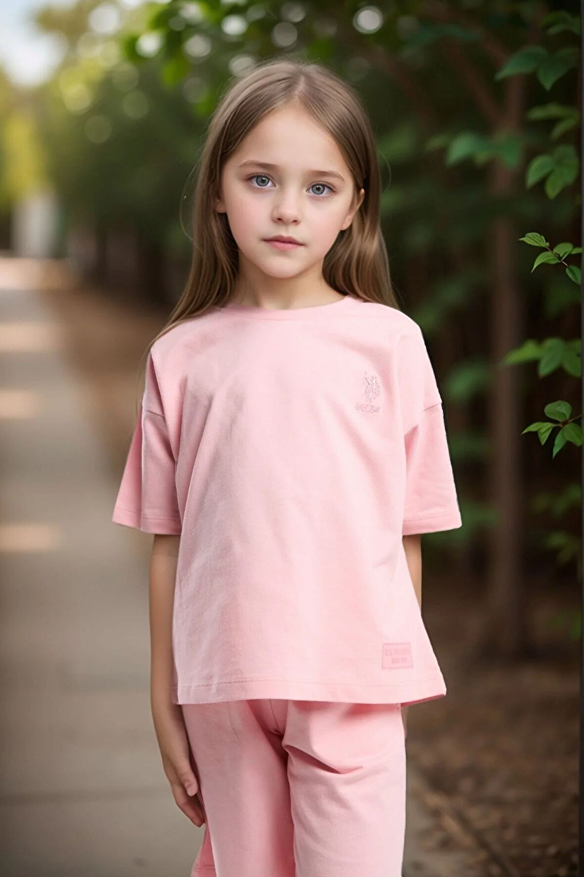 Kız Çocuk Giyim %100 Pamuklu T-Shirt & Şort İkili Set US01.LL.01.P4.O017