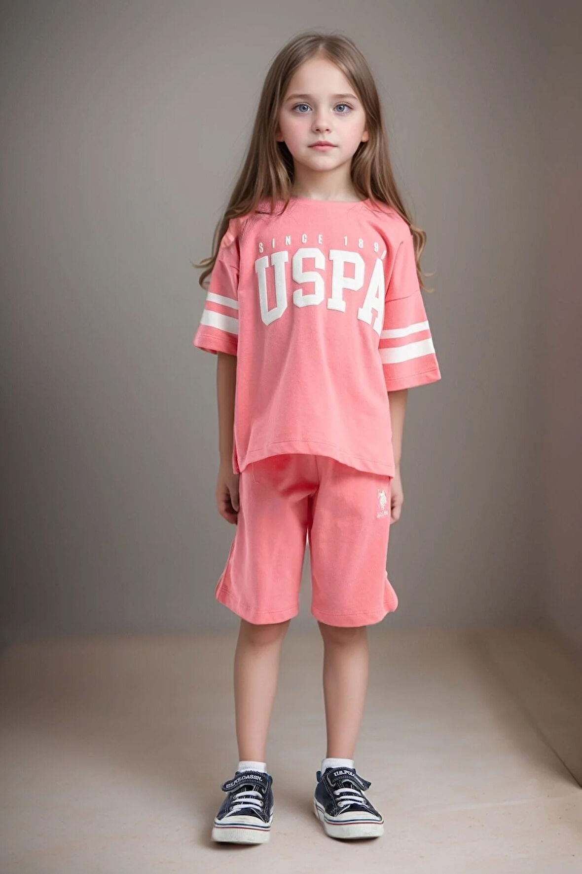 Kız Çocuk Giyim %100 Pamuklu T-Shirt & Şort İkili Set US01.LL.01.P4.O017