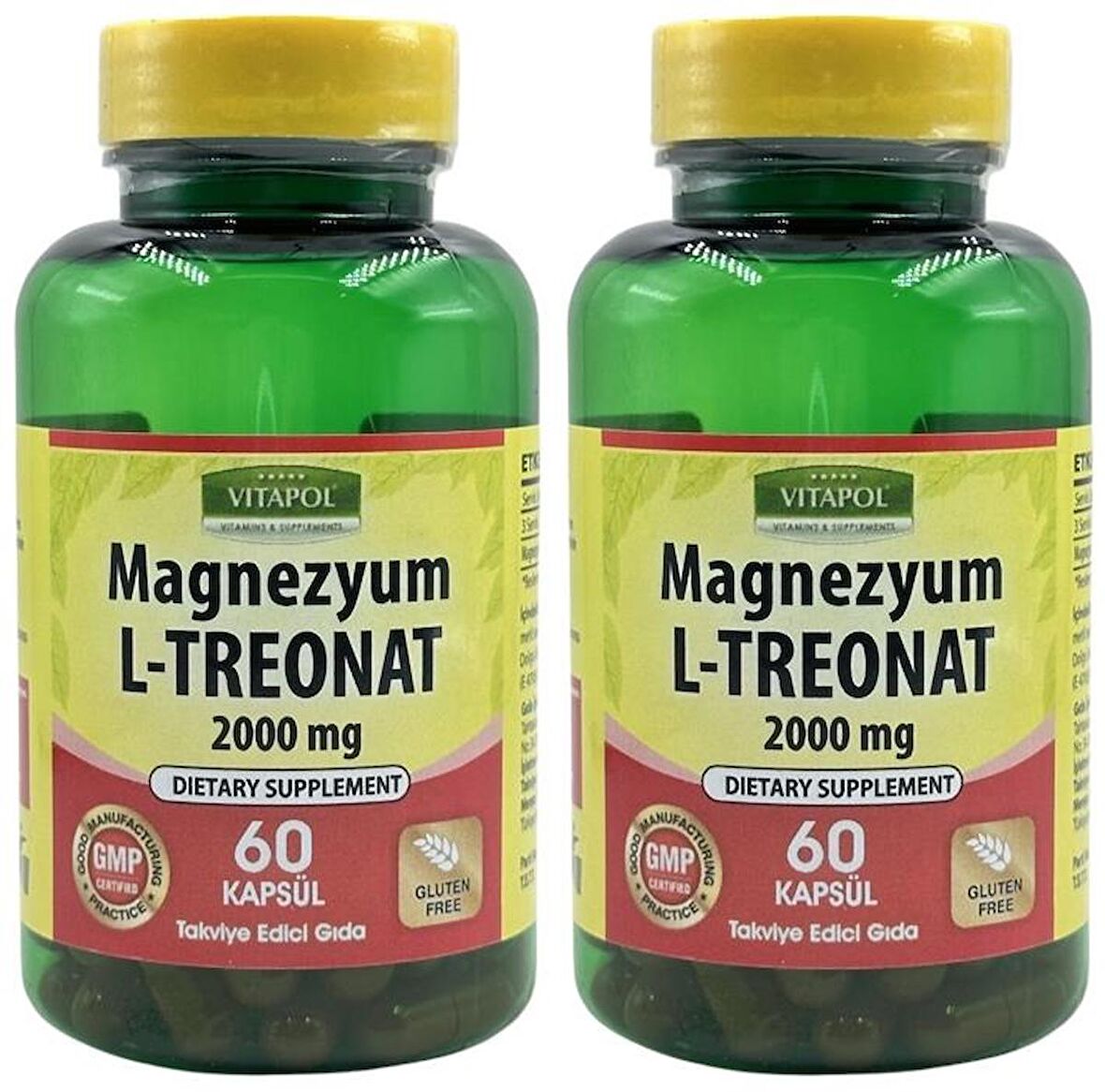 Vitapol Magnezyum L-Treonat 2000 Mg 2x60 Vegan Kapsül Magnesium L-Treonate