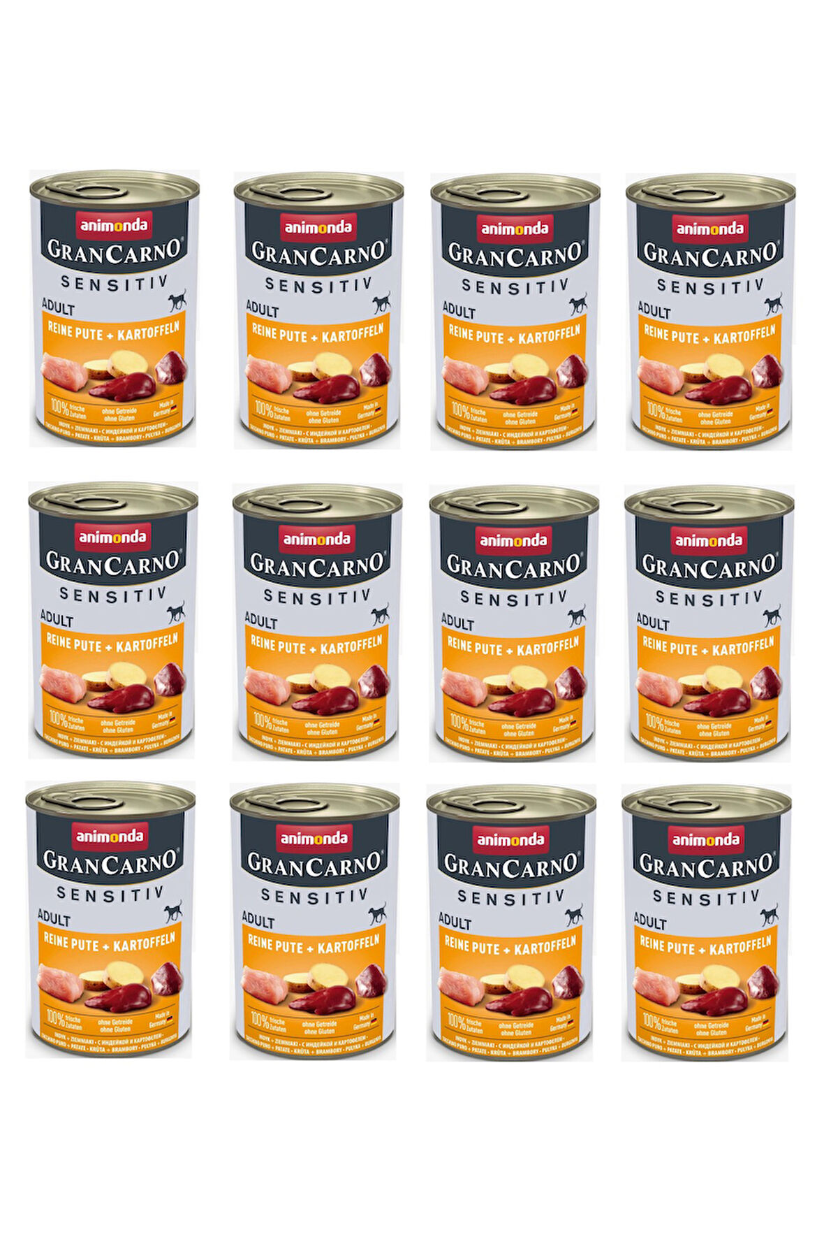 Animonda Gran Carno Sentive Hindi ve Patatesli Köpek Konservesi 400 Gr X 12 Adet