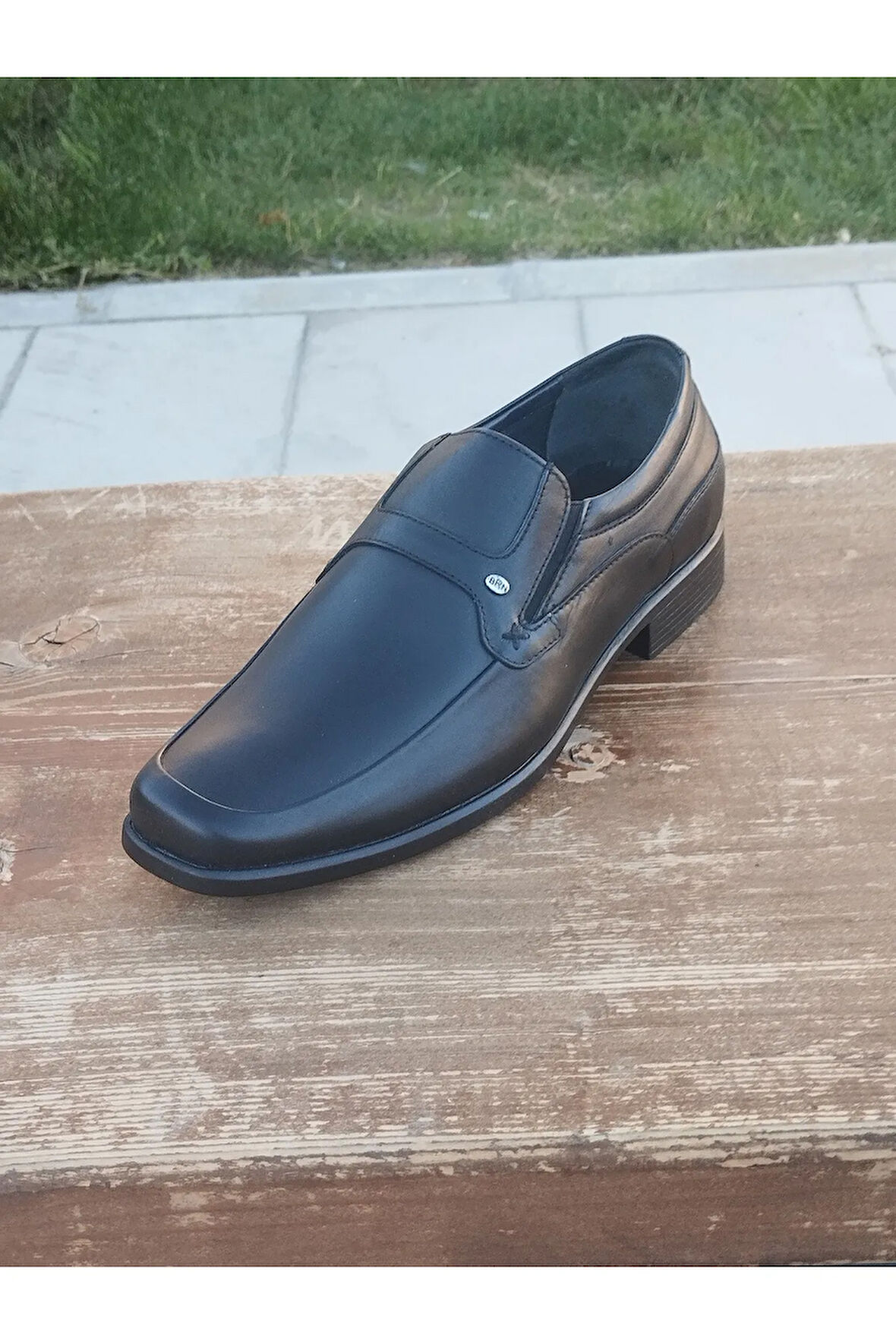 Erkek Mevsimlik Kundura Hakiki Deri  Kauççuk Taban Bağcıksız