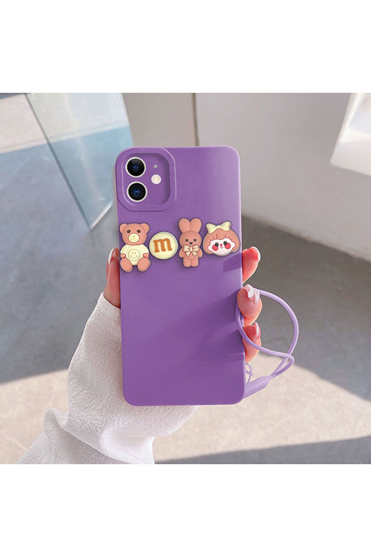 Love Bear Silikon Kılıf Pembe Lila Xiaomi Redmi Note 13 Pro 5G