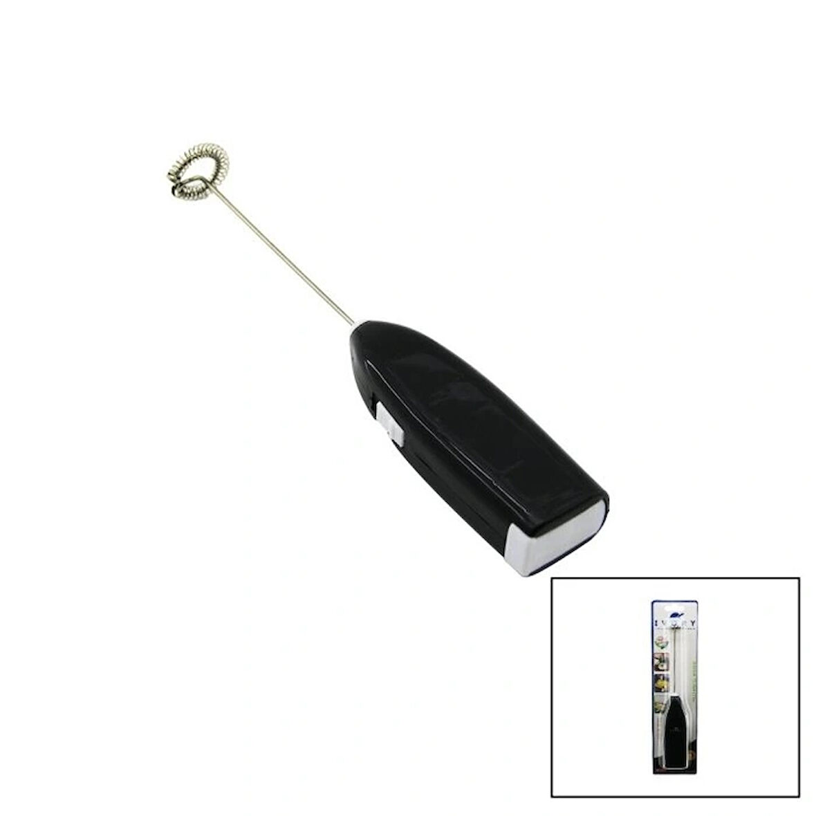 Pilli Renkli Süt Ve Kahve Köpürtücü - Karıştırıcı Mini Mikser