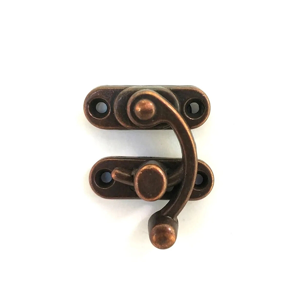 Yay Gözü, Ahşap Kutu Klipsi - Büyük 37x45 Mm, Antik, 1 Adet