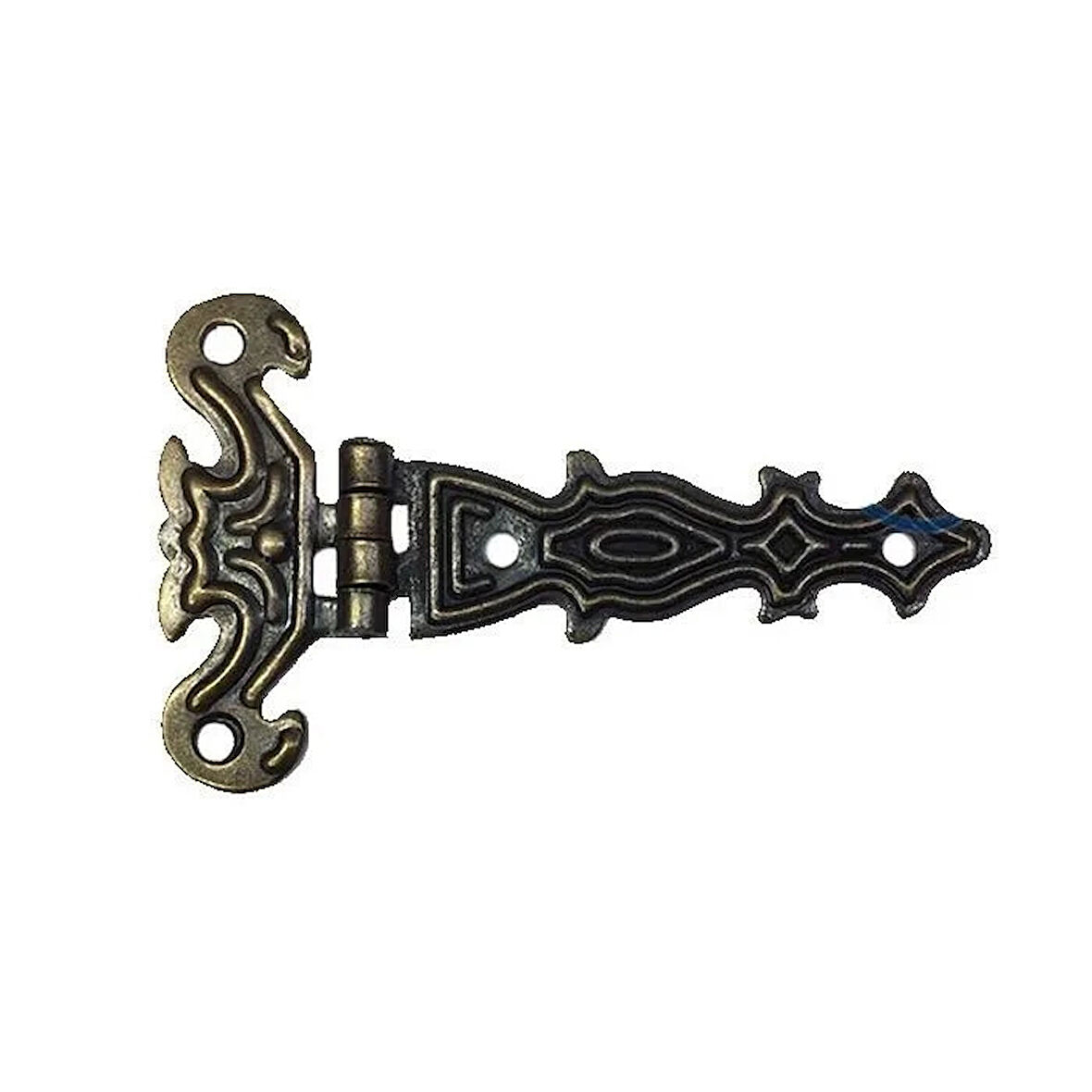 Dekoratif, Sac Tek Kuyruklu Menteşe - 40x68 Mm, Küçük, Antik, 1 Adet