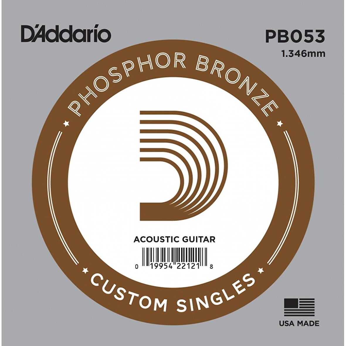 DADDARİO PB053 PHOSPHOR BRONZE .053 AKUSTİK GİTAR TEK TEL