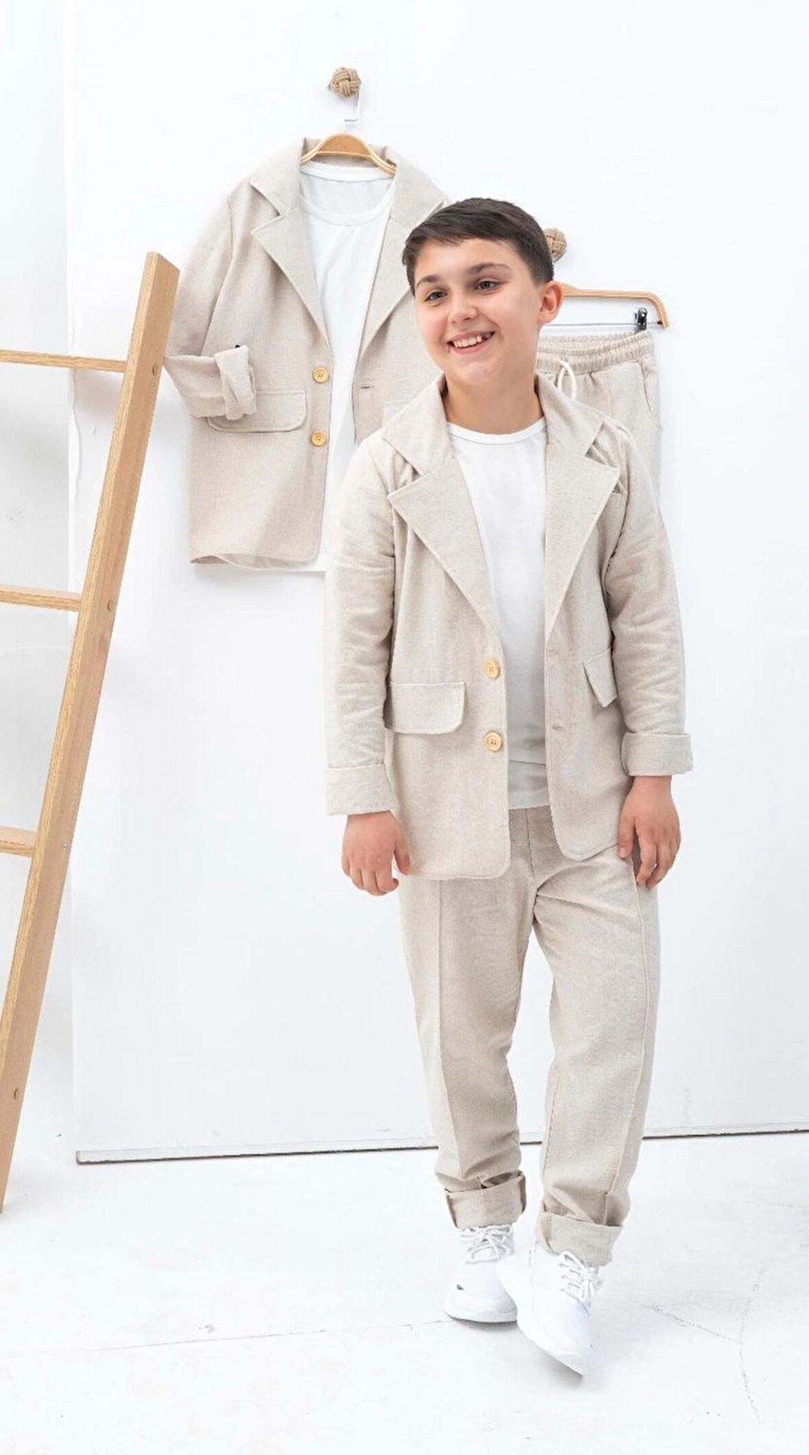 Erkek Çocuk Keten Takım
