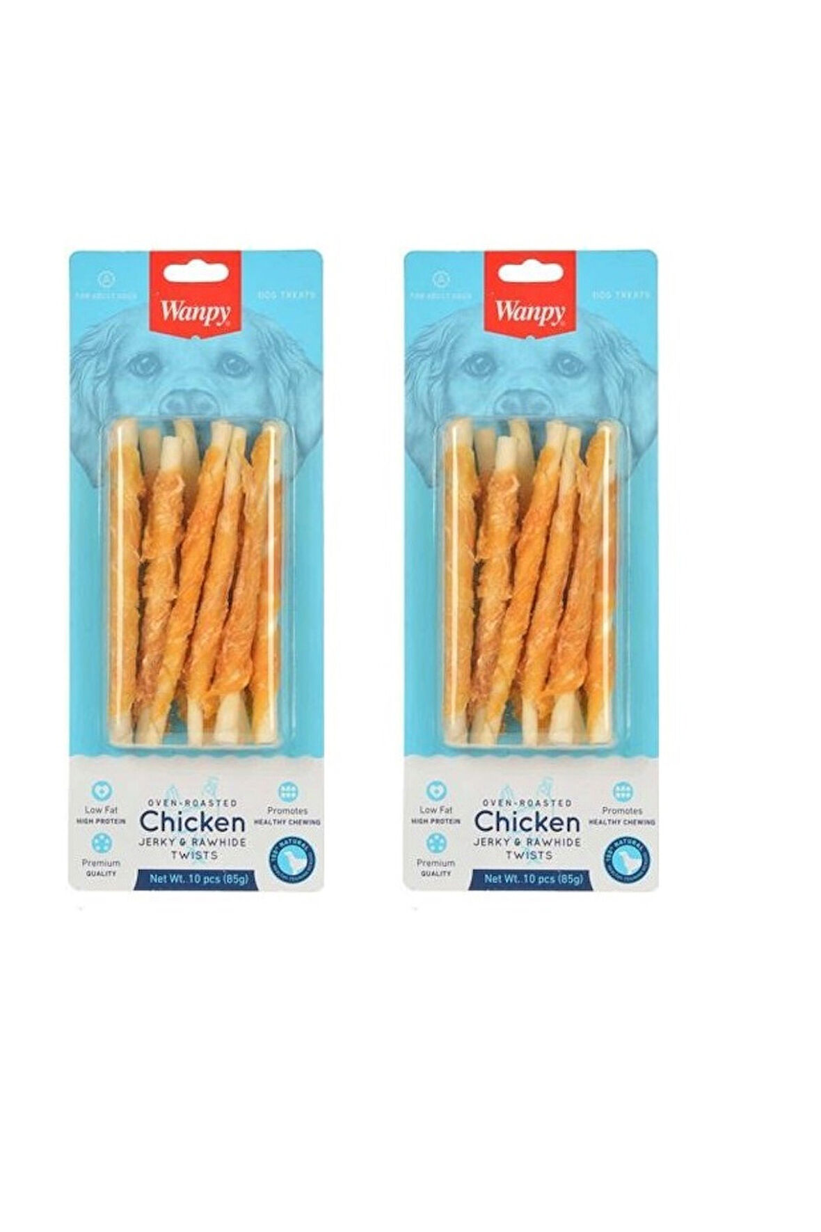 Wanpy Deri Üzerine Tavuk Sarılı Burgu Çubuk  85 Gr. X 2 Adet