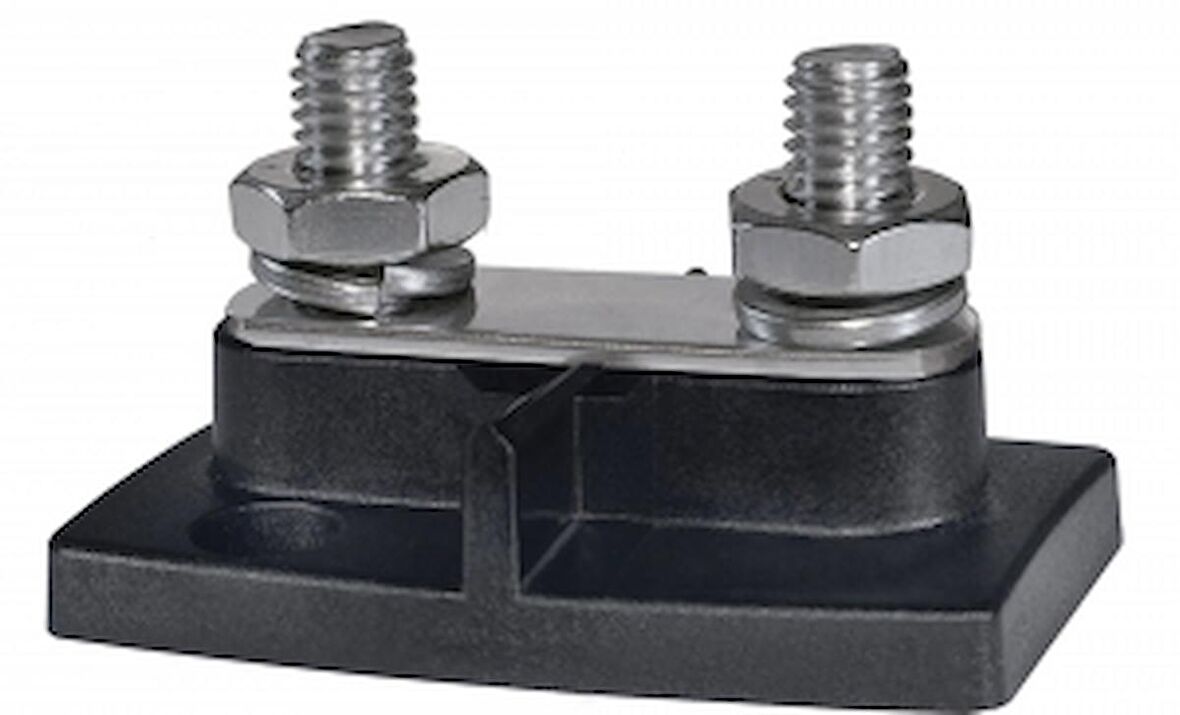 PowerBar İkili terminal Maks 48V DC Kalay Kaplı Bakır