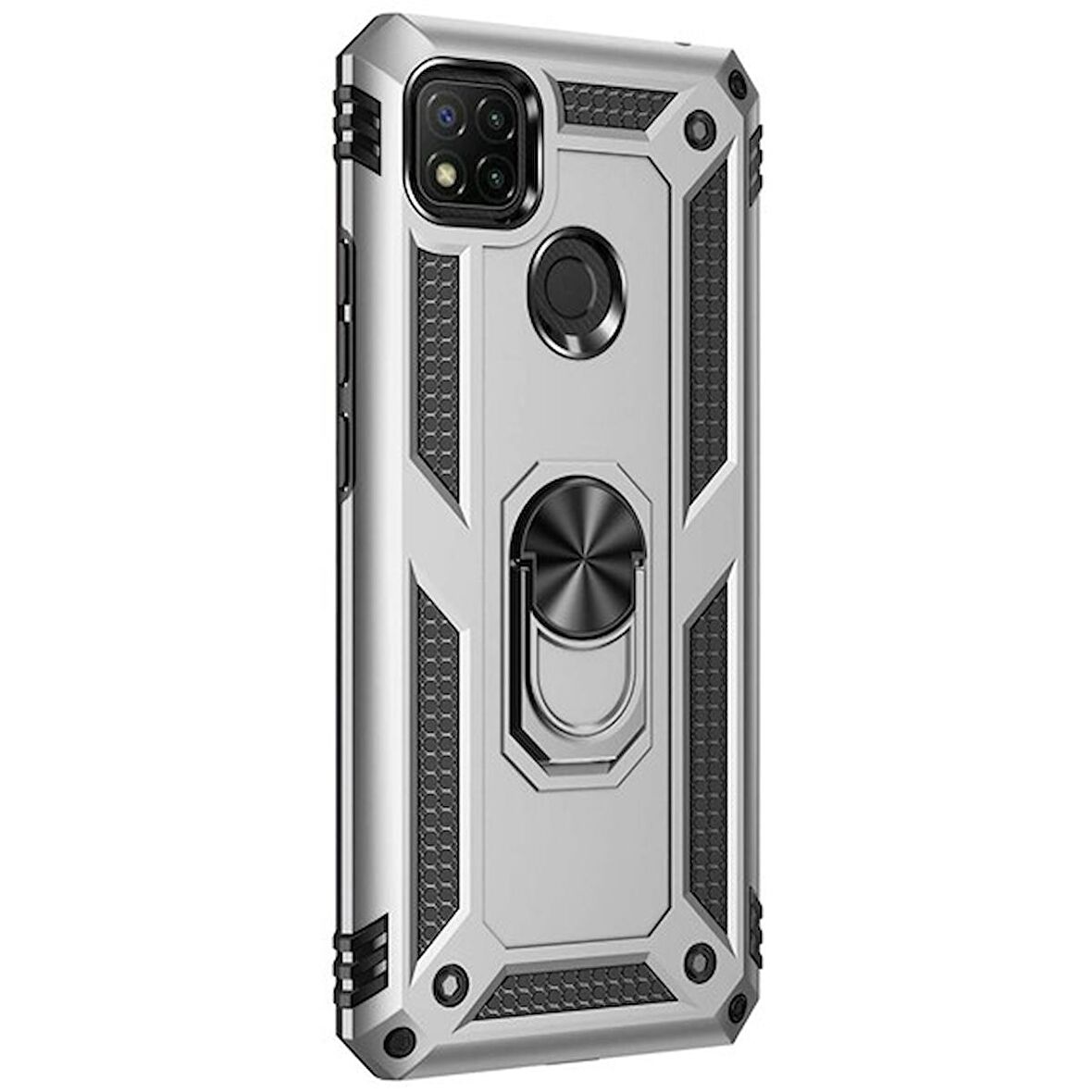 Xiaomi Redmi 10a Kılıf Yüzüklü Standlı Korumalı Tank Kapak