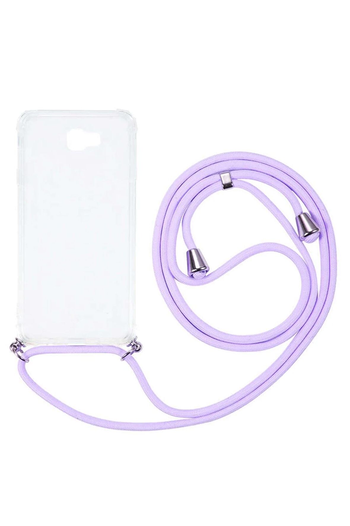 Samsung Galaxy J7 Prime Kılıf Boyun Omuz Askılı Ipli Anti Şok Köşe Korumalı Şeffaf Silikon