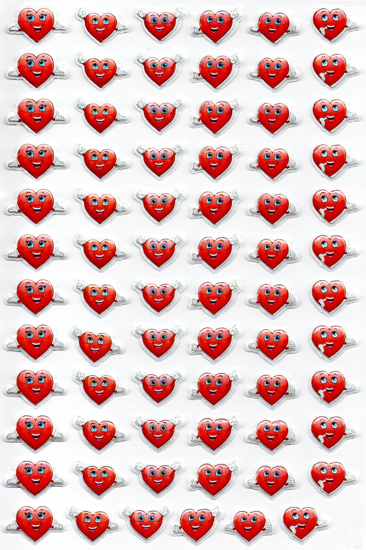 Sticker Kabartmalı A4 Boyutunda Stiker Defter, Planlayıcı Etiket, -(lim095) -Emoji Kalp