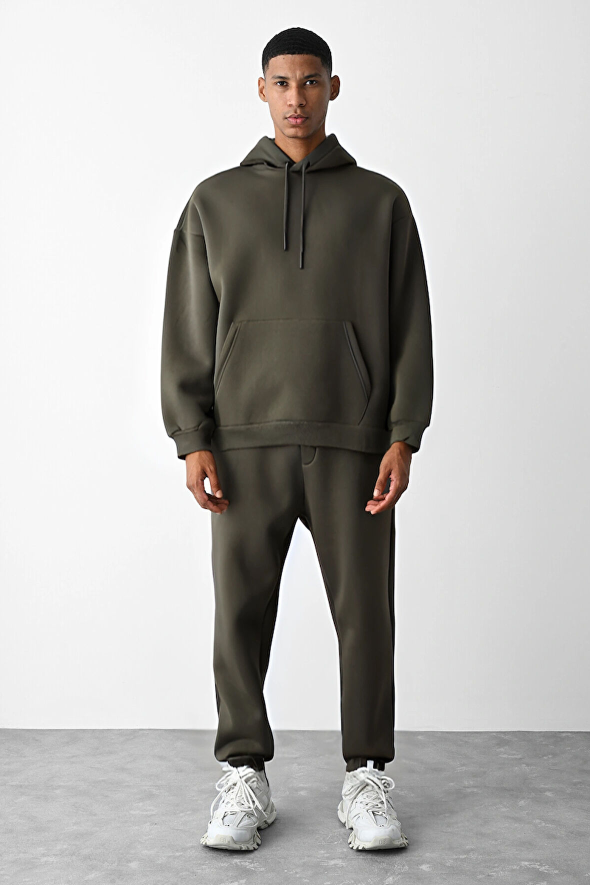 Unisex Oversize 3 İplik Şardonlu Eşofman Takımı – Kışlık