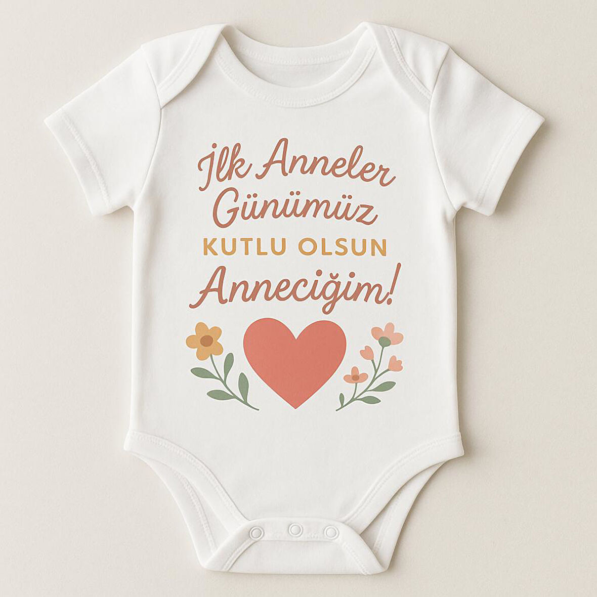 Organik %100 Pamuk Bebek Body Badi Zıbın ZBN508