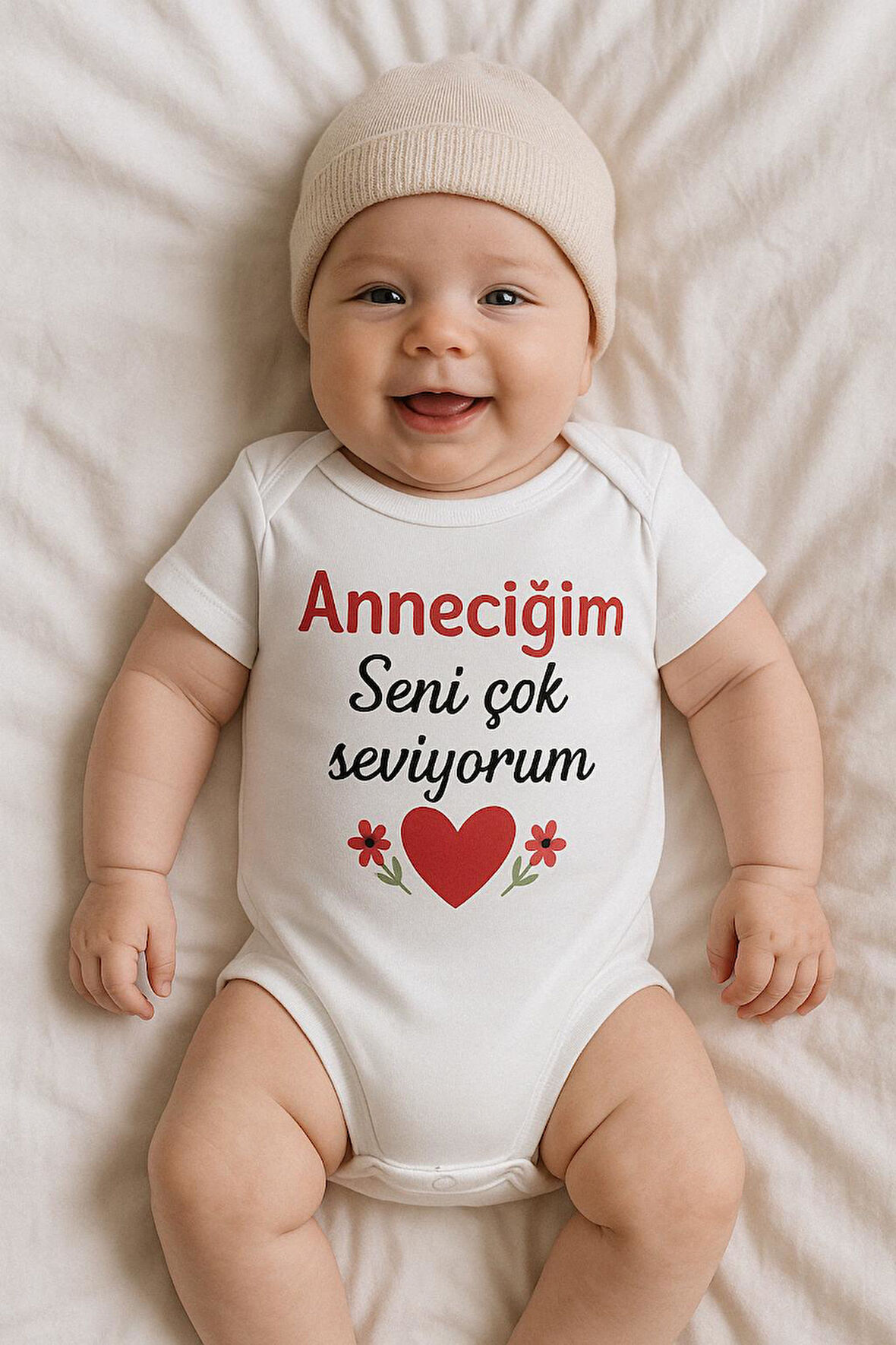 Organik %100 Pamuk Bebek Body Badi Zıbın ZBN490
