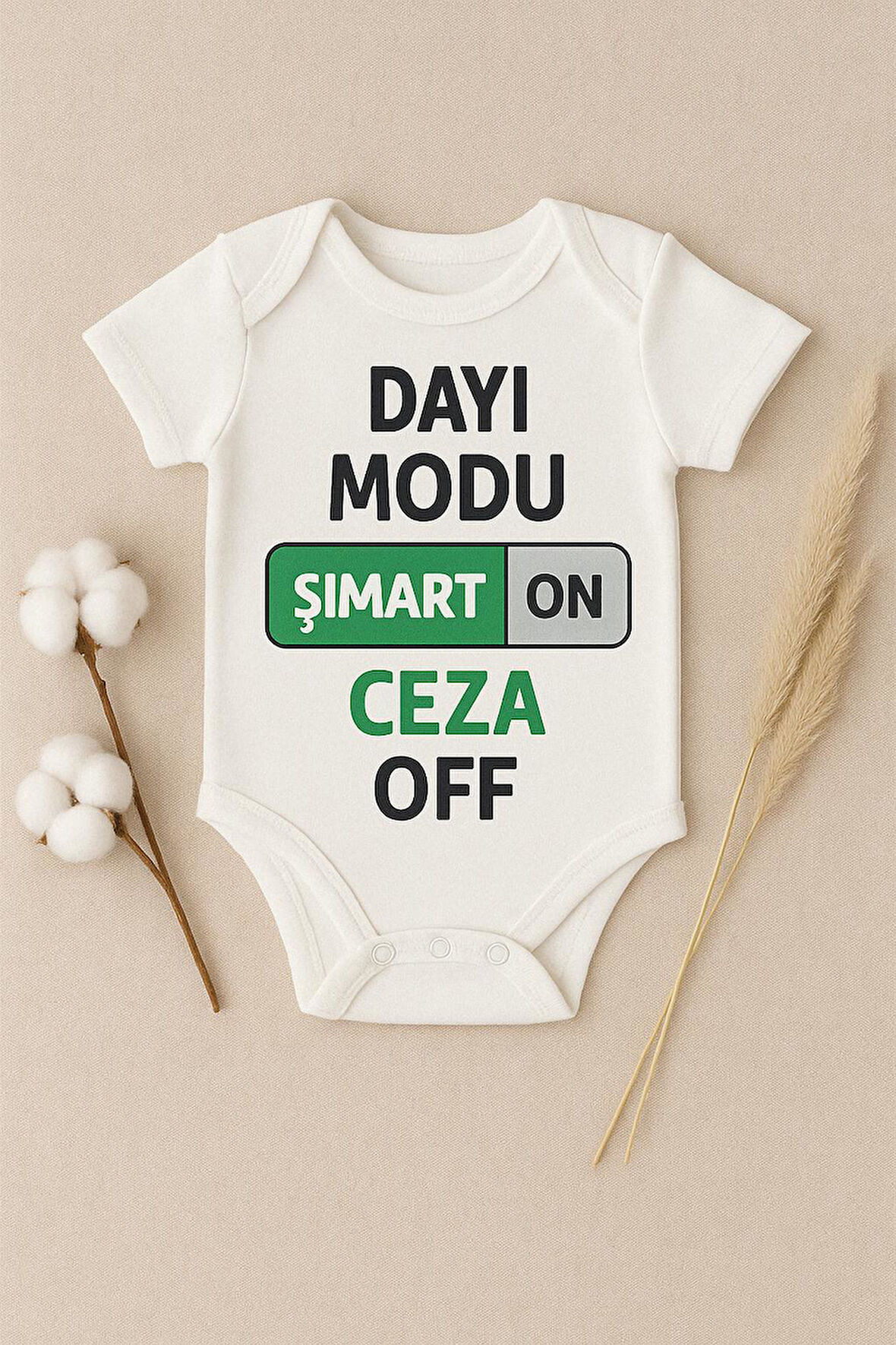 Organik %100 Pamuk Bebek Body Badi Zıbın ZBN497