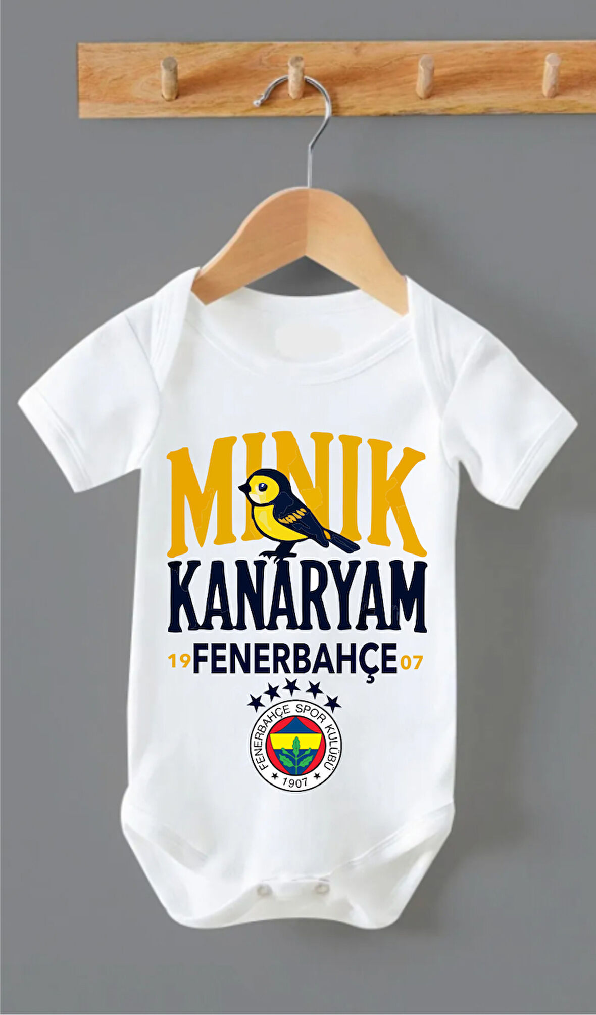 %100 PAMUK MİNİK KANARYAM BASKILI BEBEK BODY