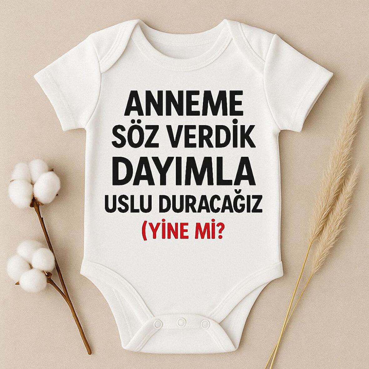 Organik %100 Pamuk Bebek Body Badi Zıbın ZBN503