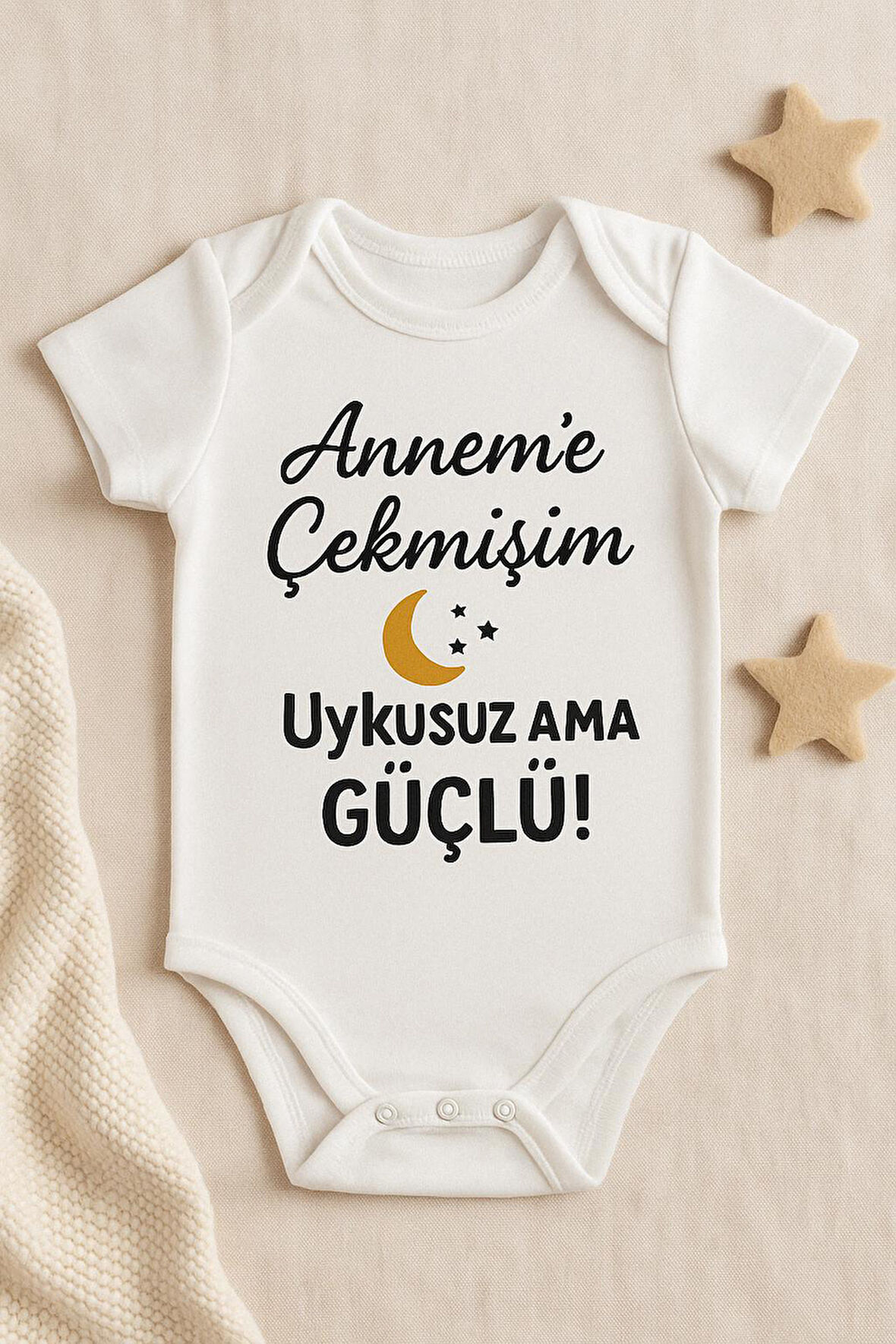 Organik %100 Pamuk Bebek Body Badi Zıbın ZBN492