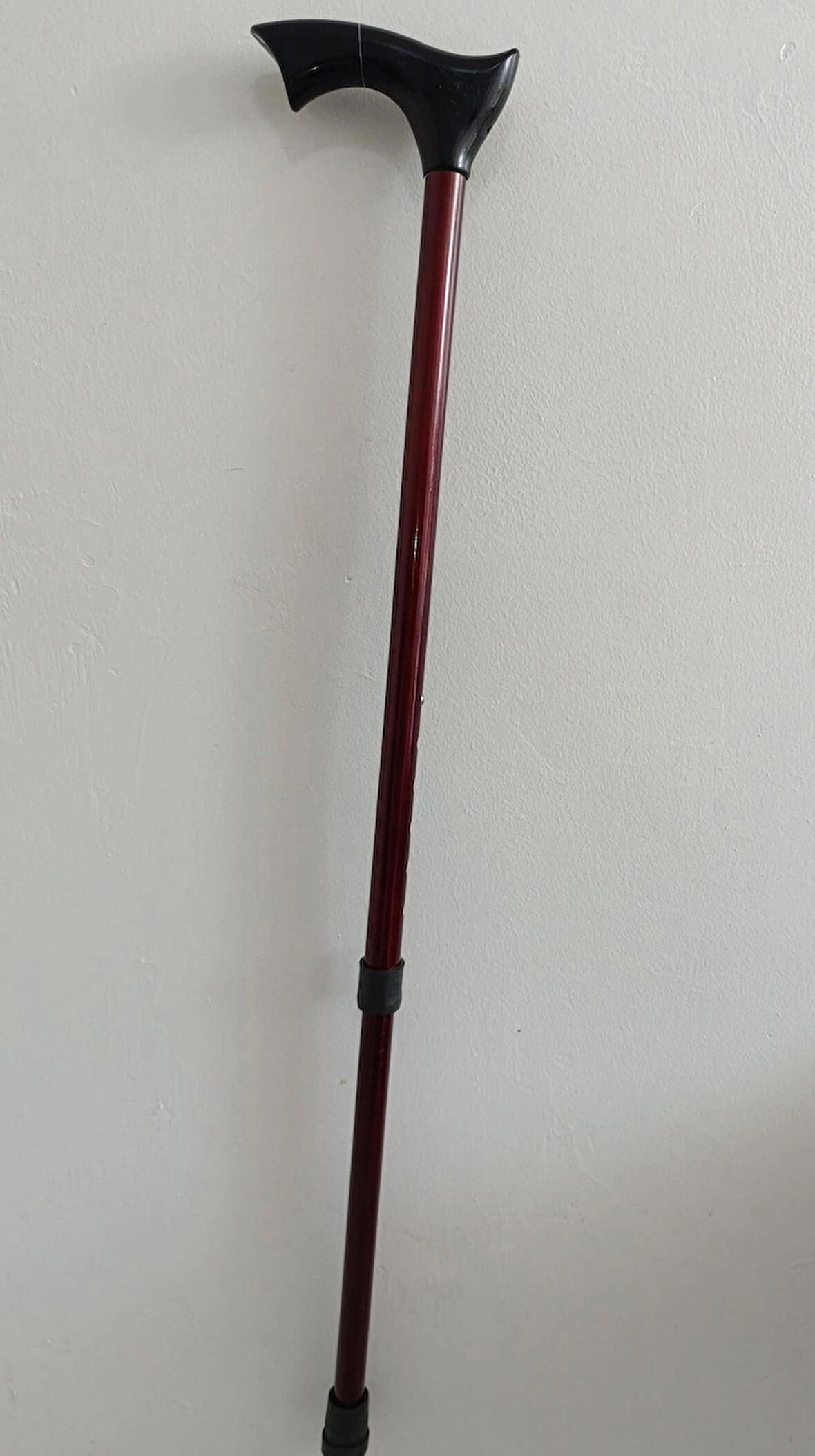 Metal ayarlı baston bordo renk ayarlı baston