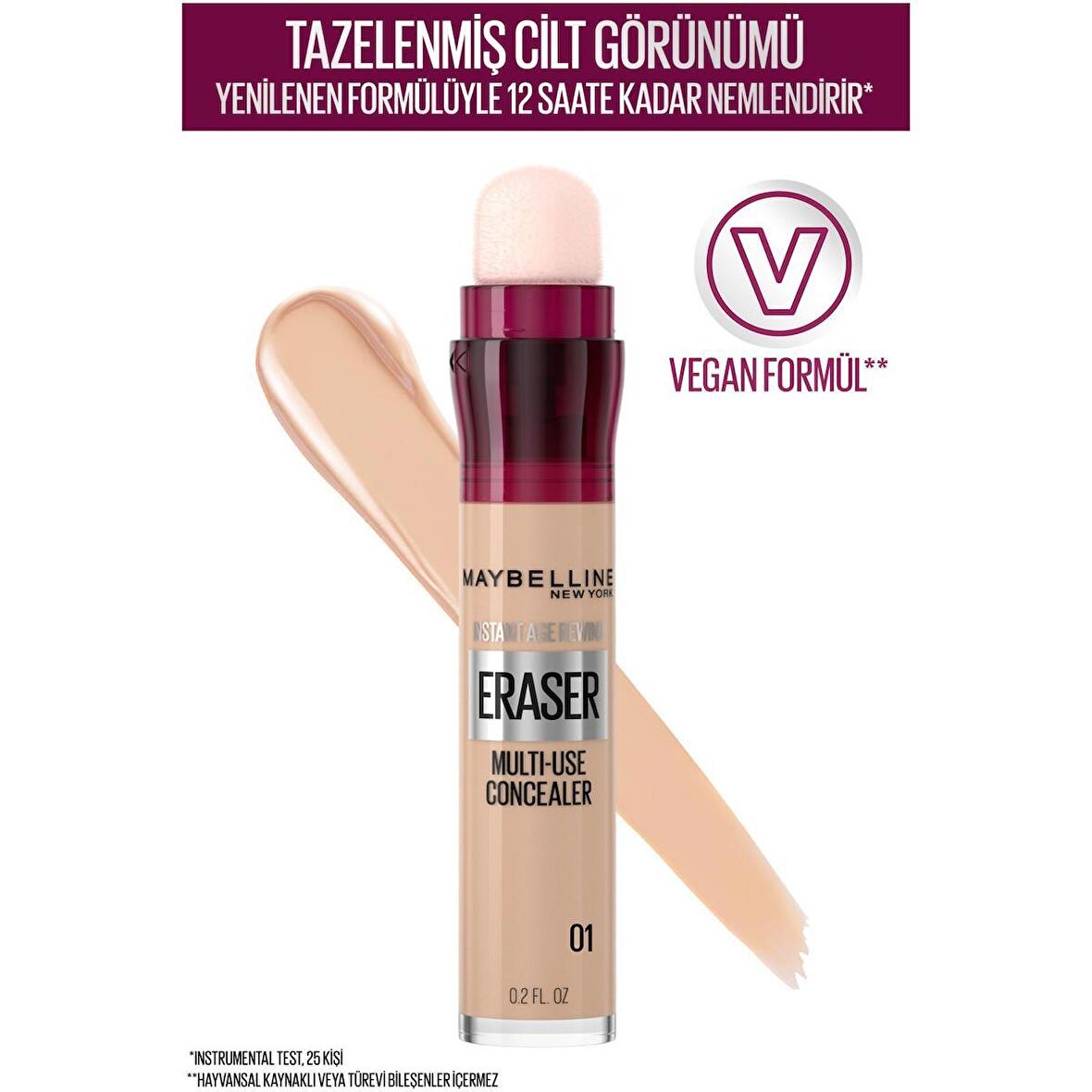 Instant Anti Age Eraser Kapatıcı - 01 Light Maybelline New York